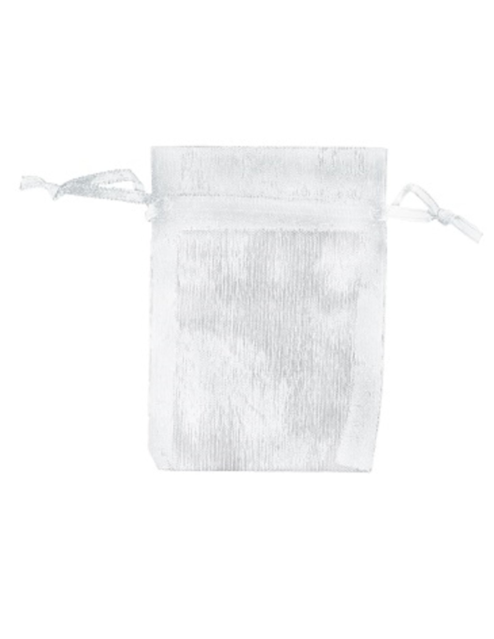 Organza buidels 9x12 - 10 stuks zilverkleur