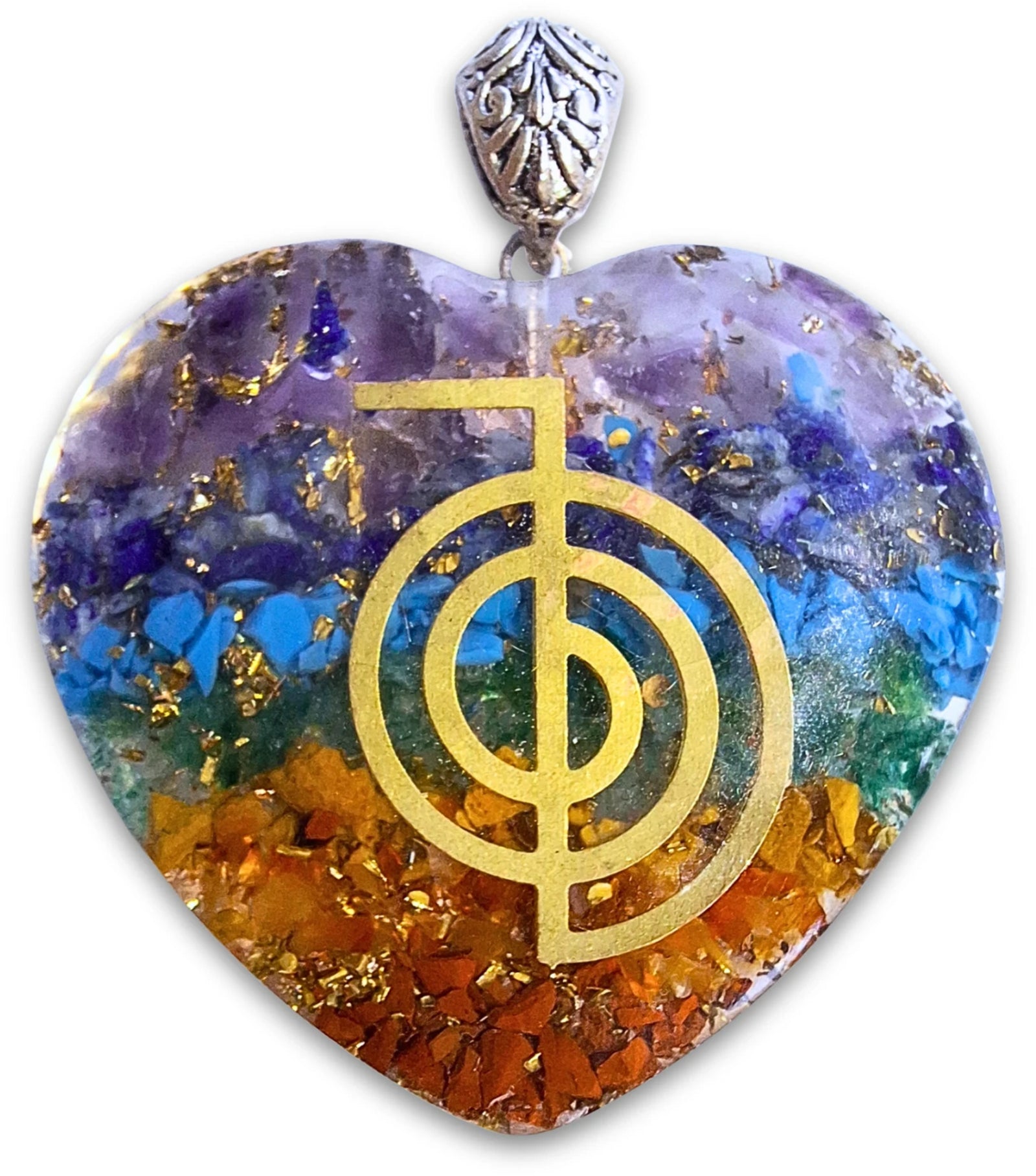 Orgonite Chakra hart hanger