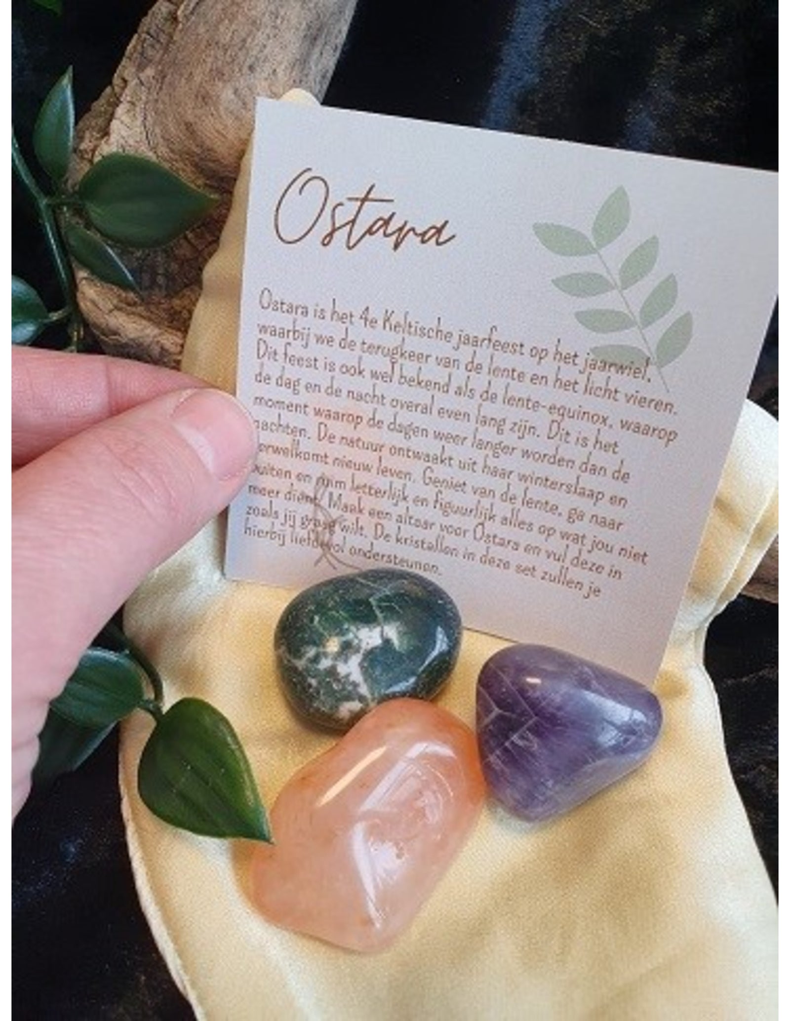 Ostara trommelsteen setje