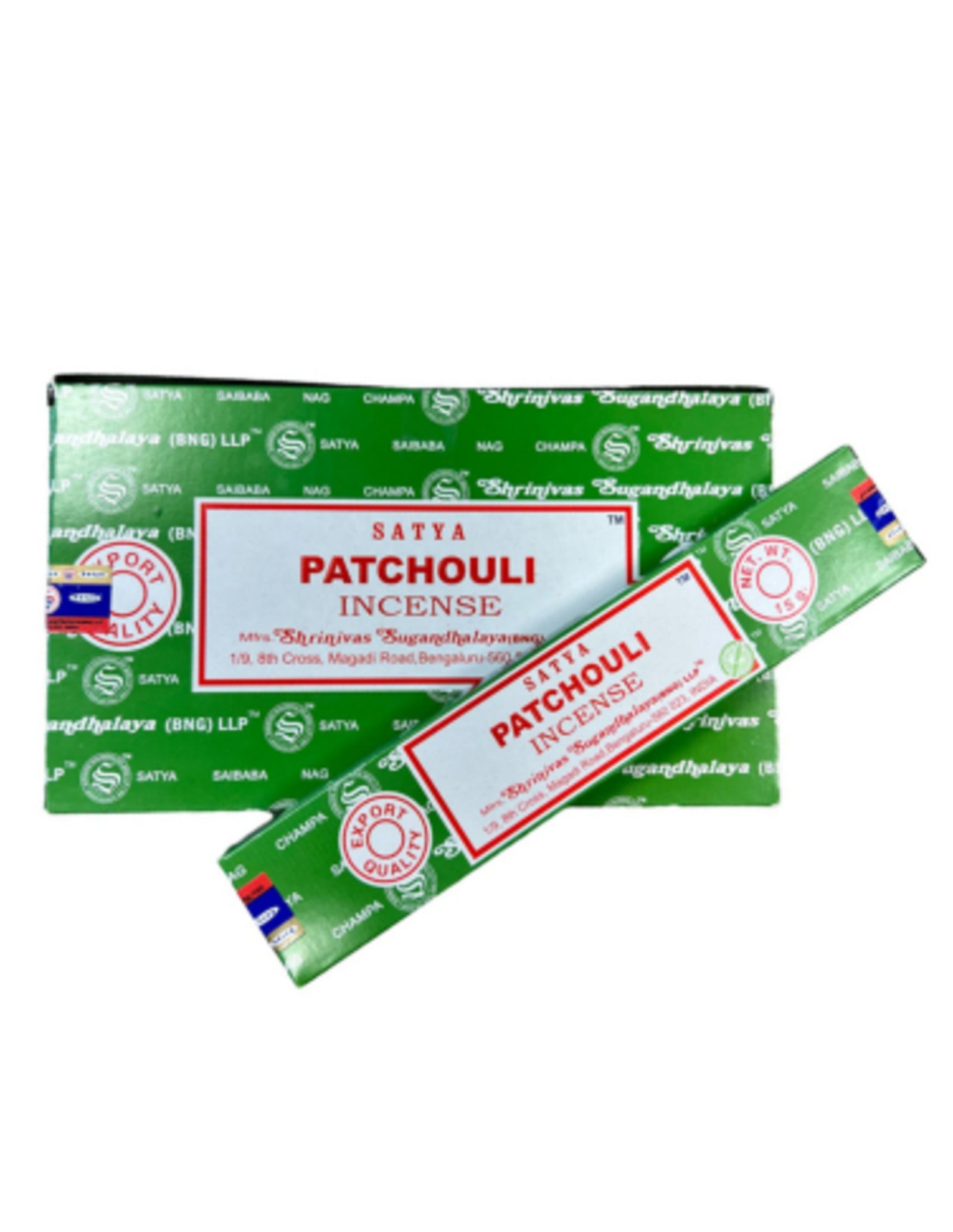 Patchouli wierook 15 grams Satya - doos van 12 st.