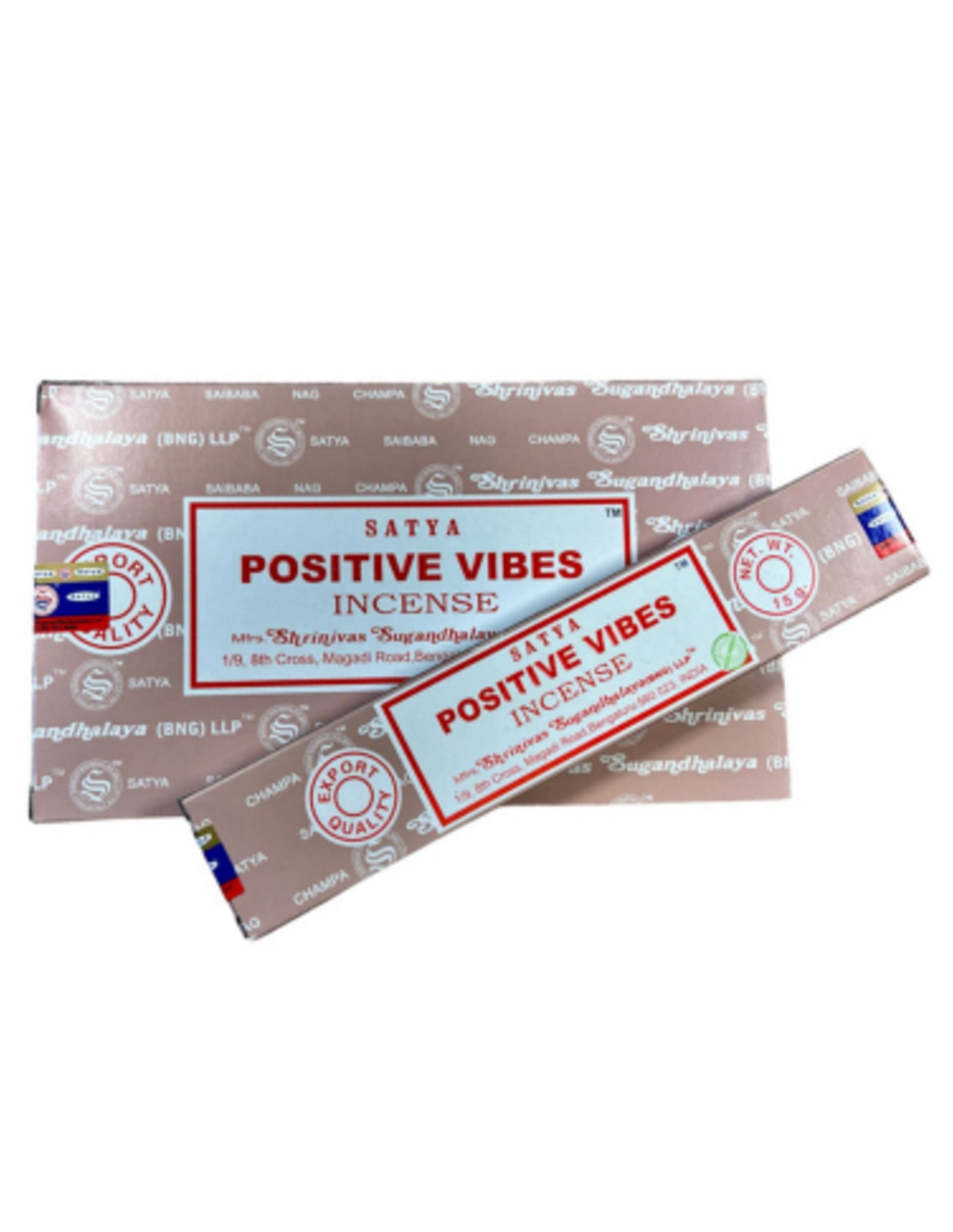 Positive Vibes wierook 15 grams Satya - doos van 12 st.