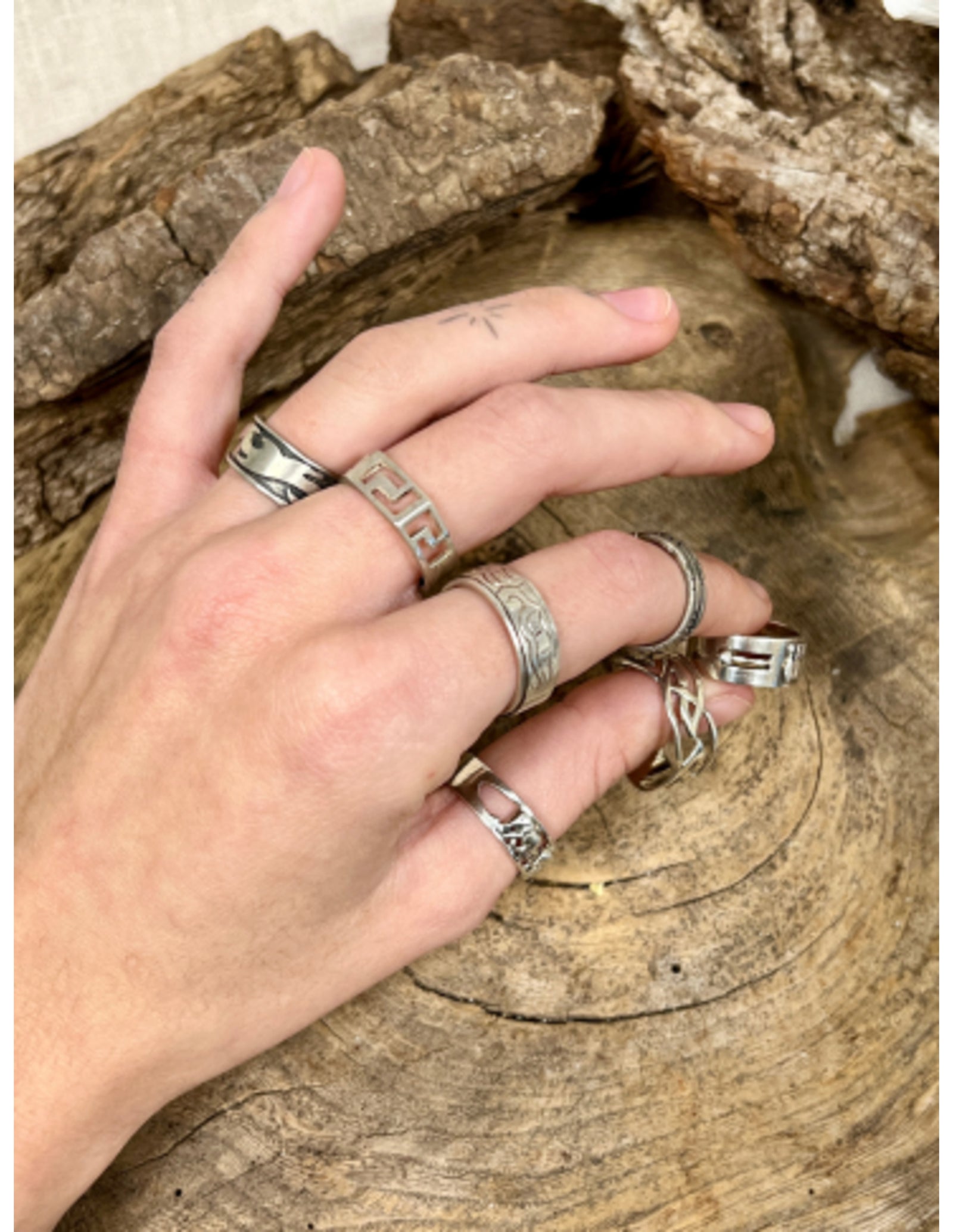 Ring zilver - diverse gravures en maten