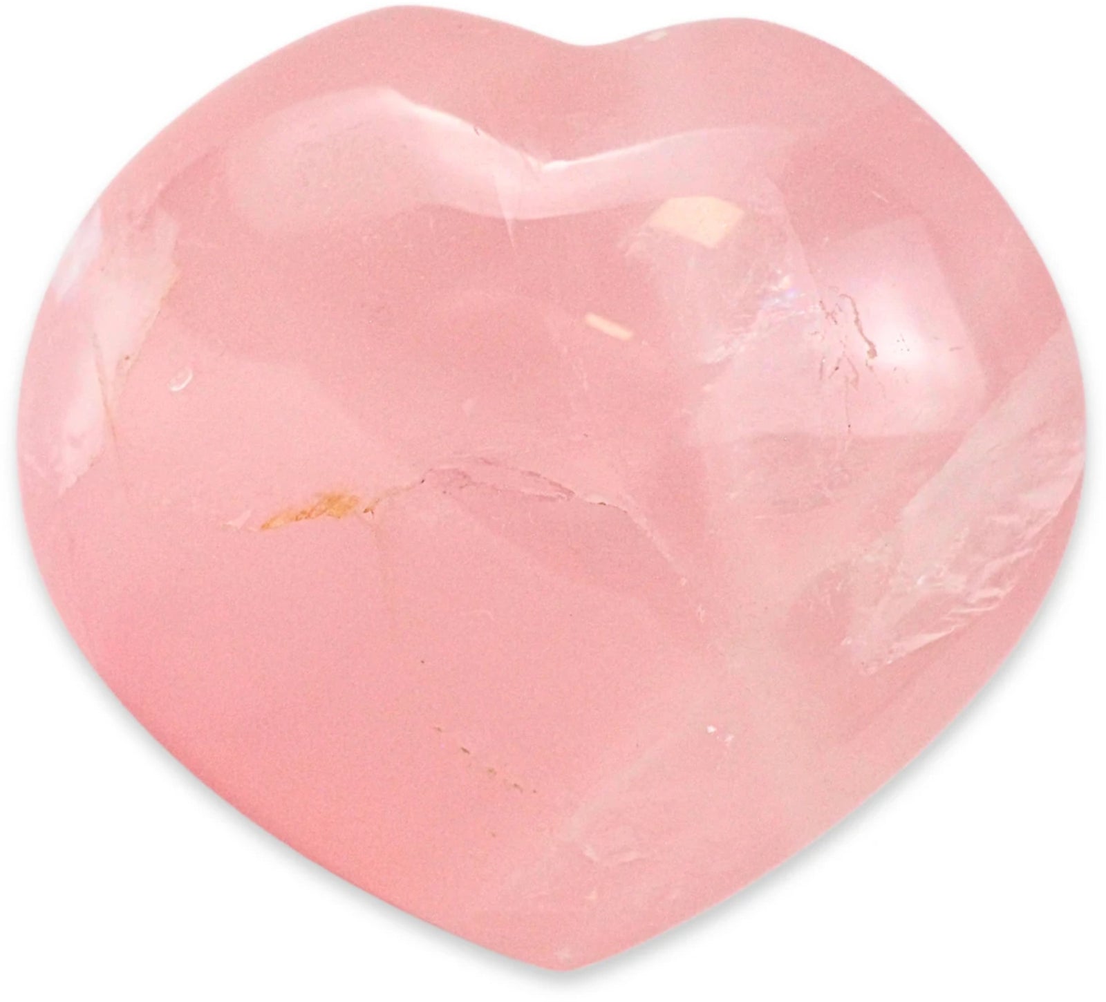 Roze kwarts hart 100-150 gram