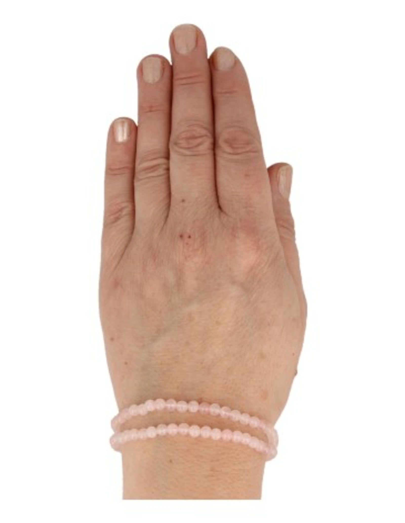 Roze kwarts kralenarmband 4 mm