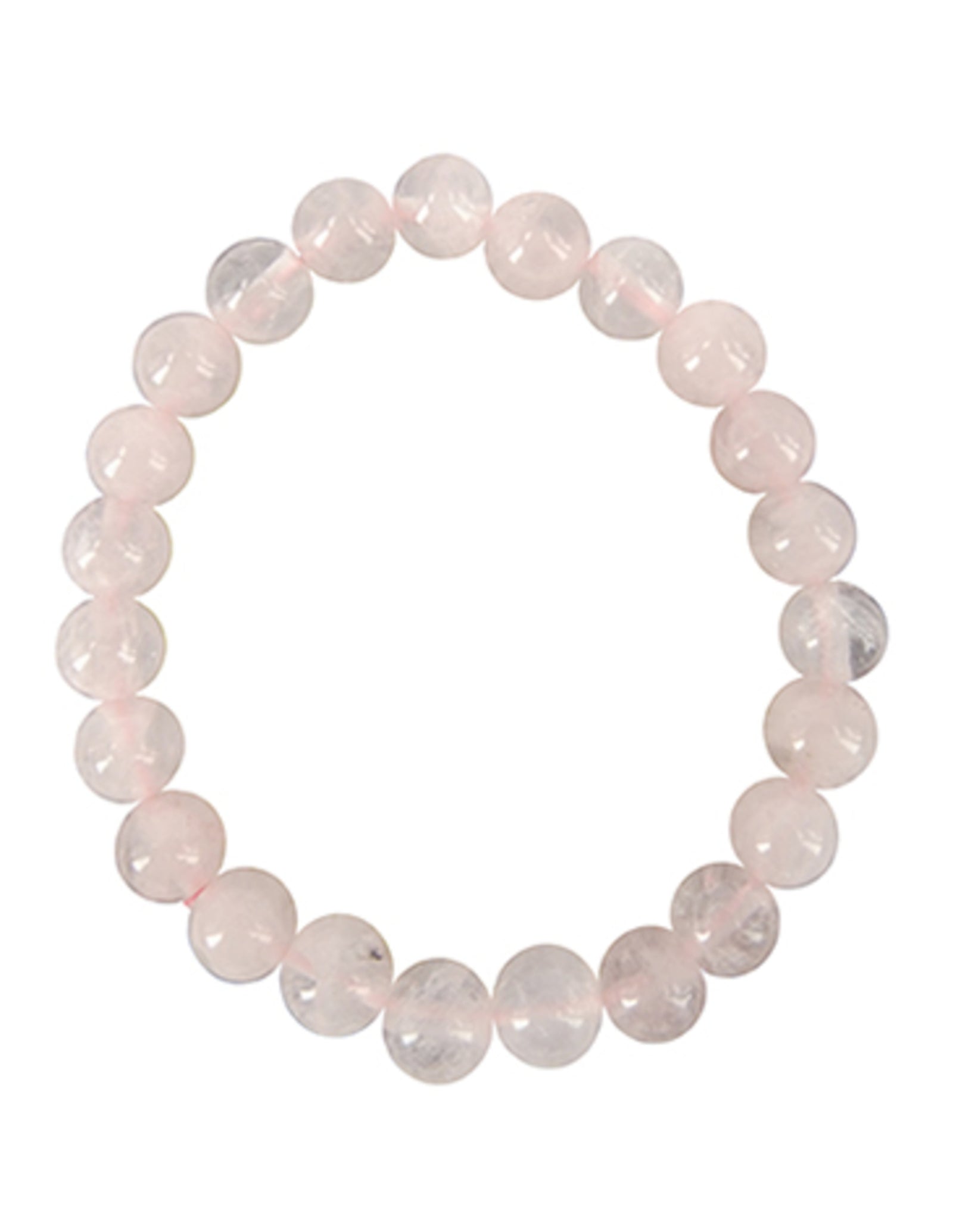 Roze kwarts kralenarmband 8 mm