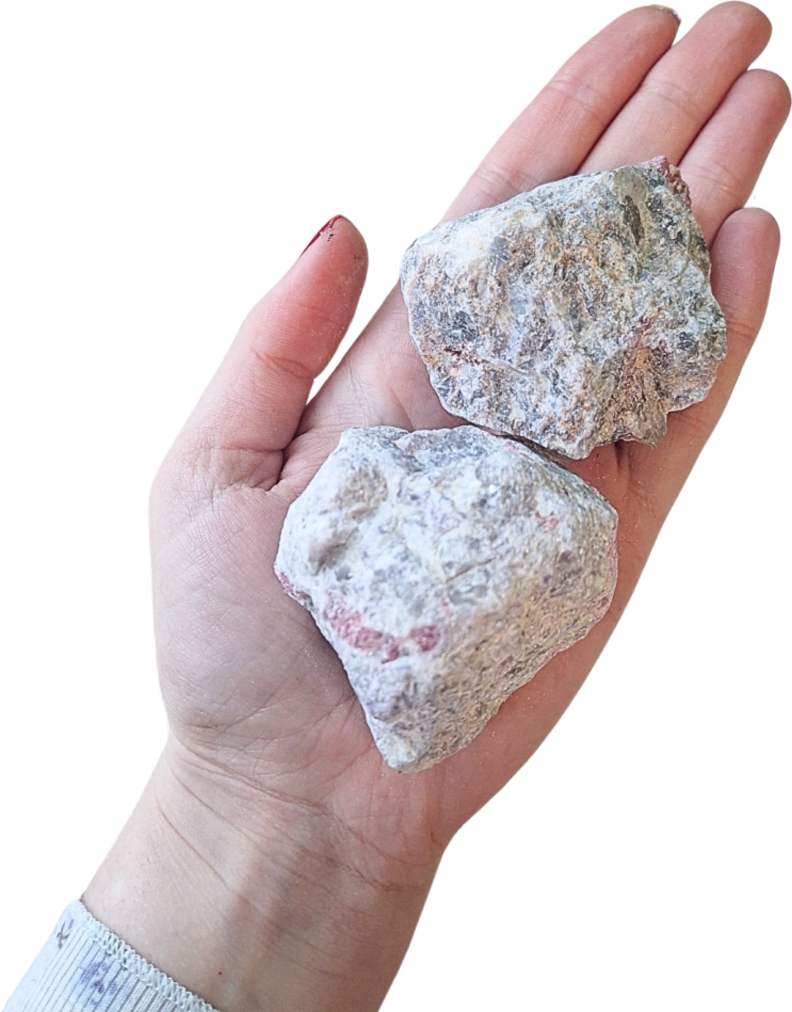 Rubeliet in matrix Madagaskar, ruwe brokjes, p/kg