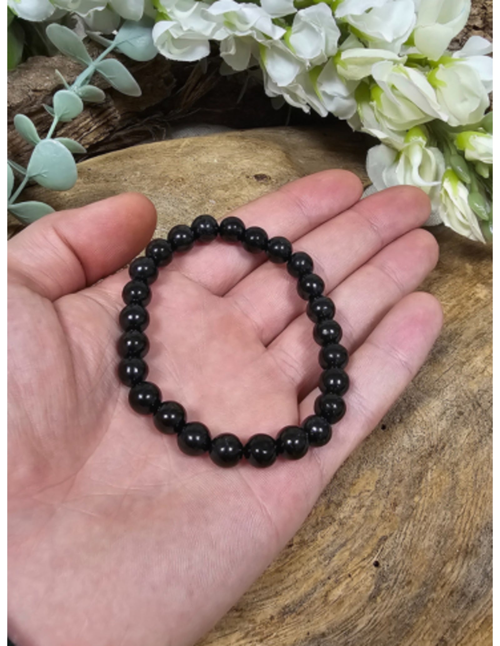 Shungit kralenarmband 8 mm