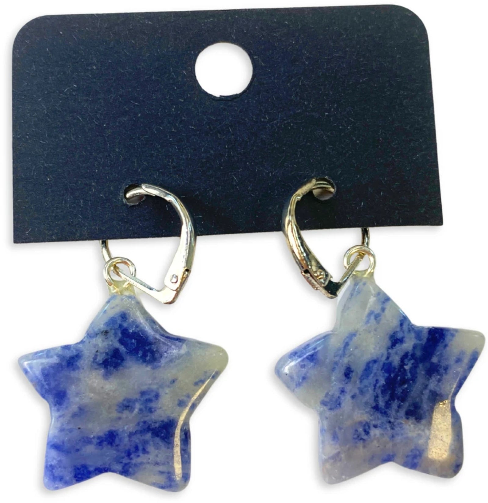 Sodaliet ster oorbellen - fashion jewelry