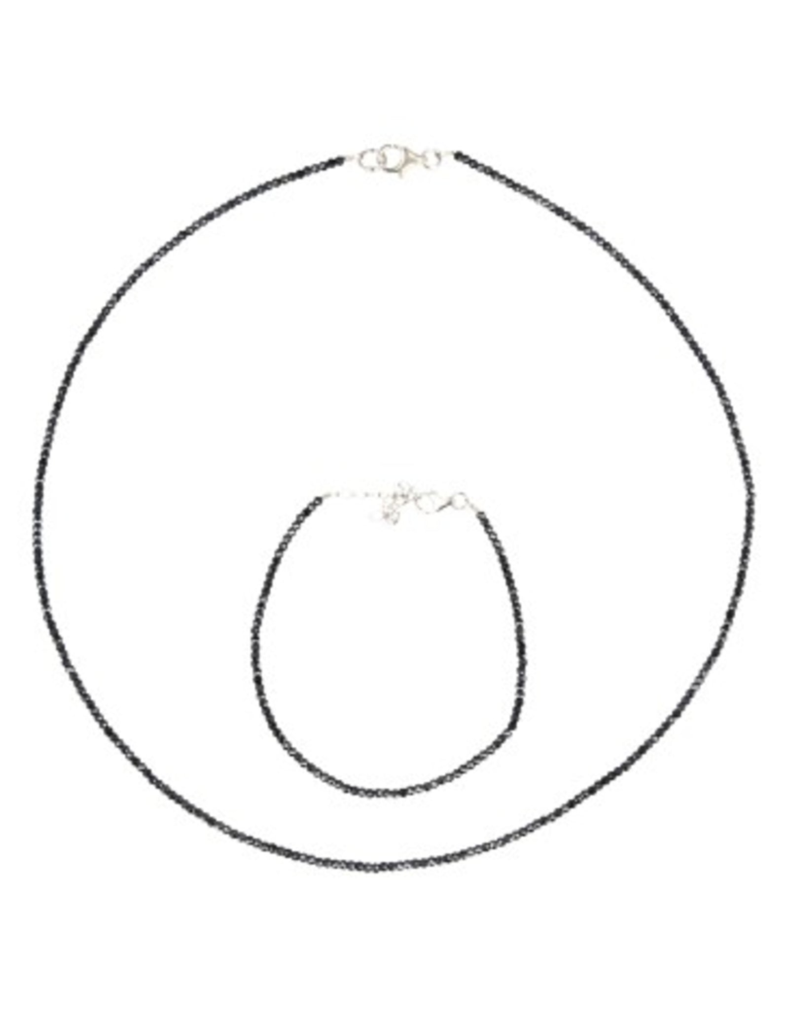 Spinel zwart met coating summer vibes ketting