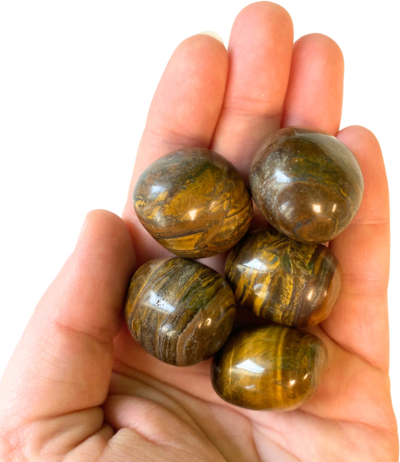 Tijgerijzer trommelstenen 500 gr. (mt3)
