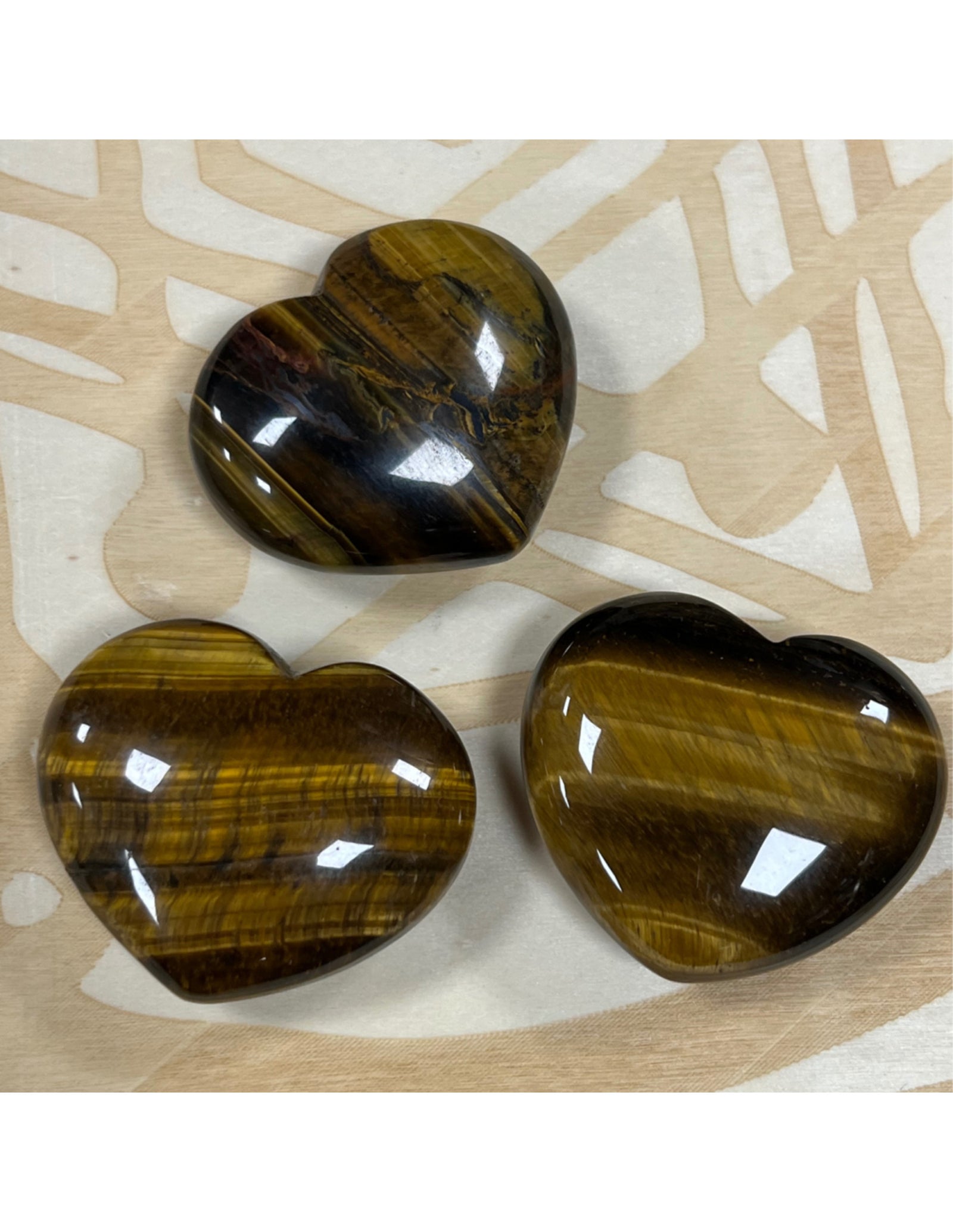 Tijgeroog edelsteen hart 45 mm