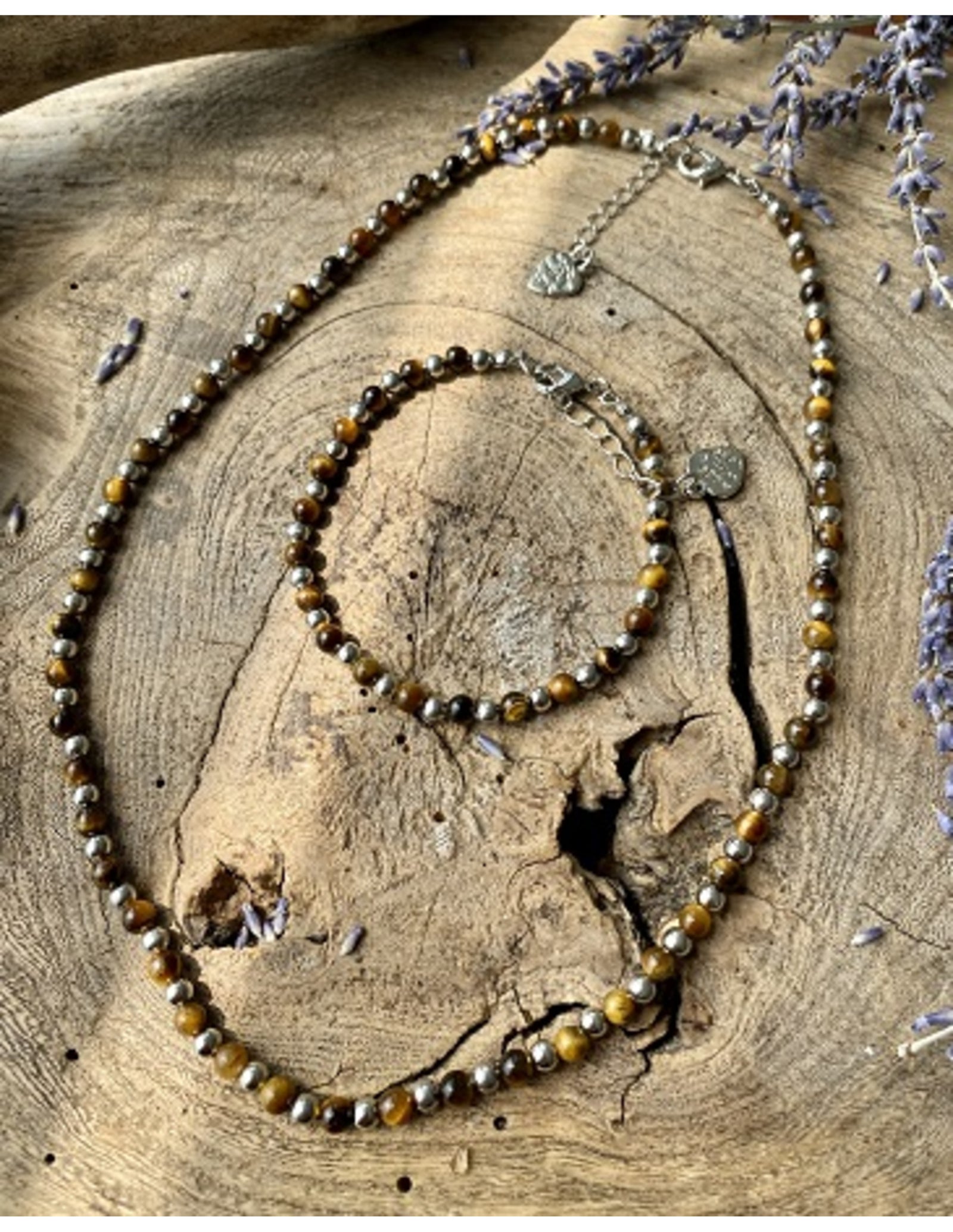 Tijgeroog Ibiza love ketting