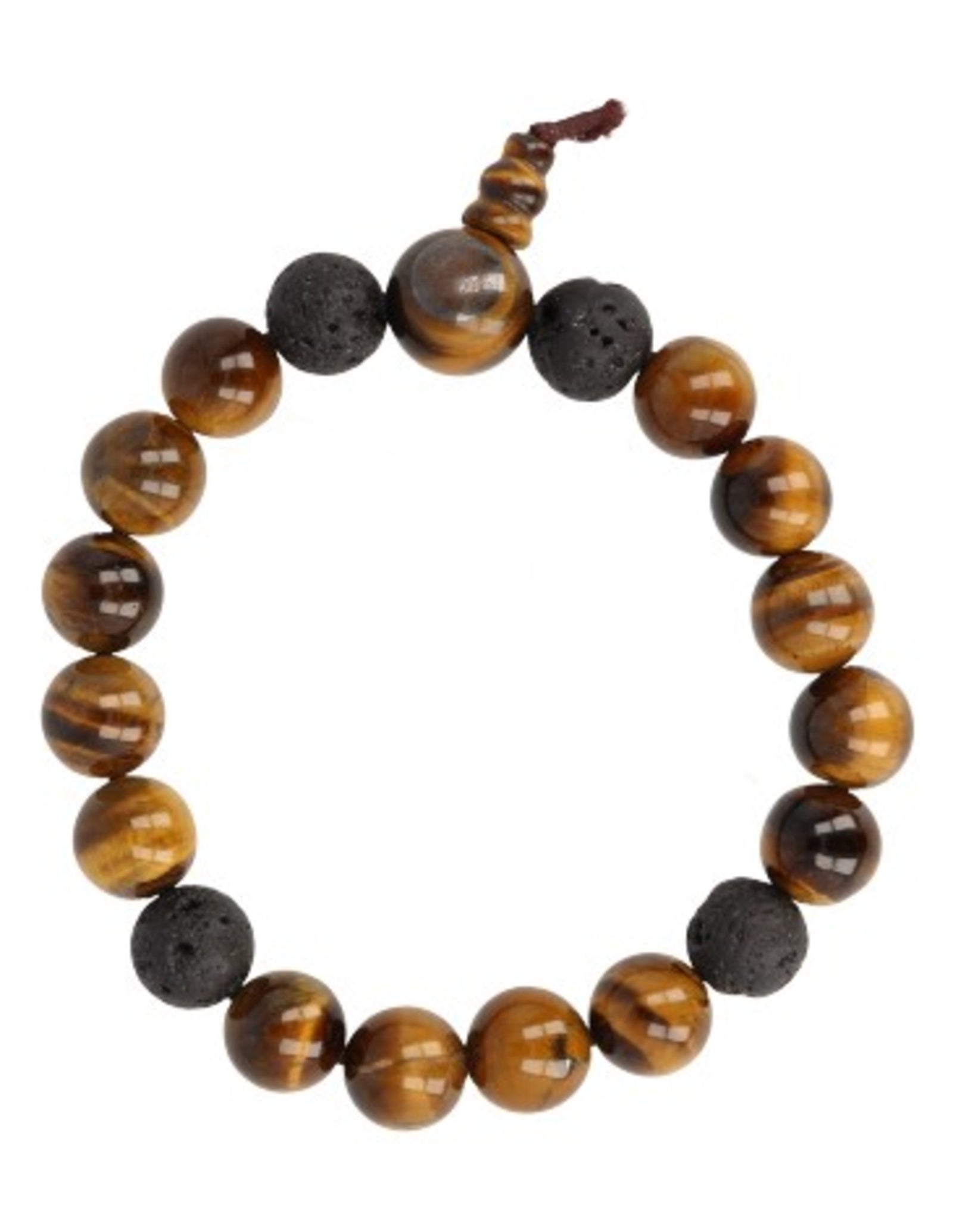 Tijgeroog powerbead mannen armband