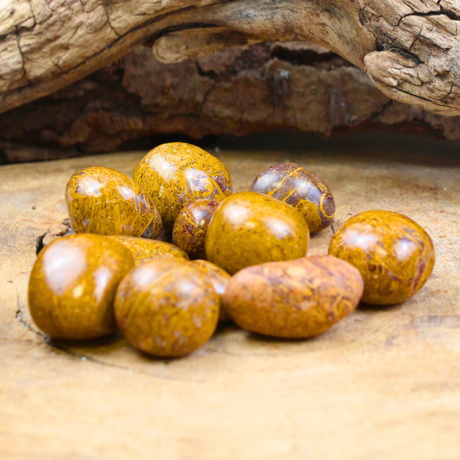 Trommelstenen 250 gr. Jaspis slangen (mt3)