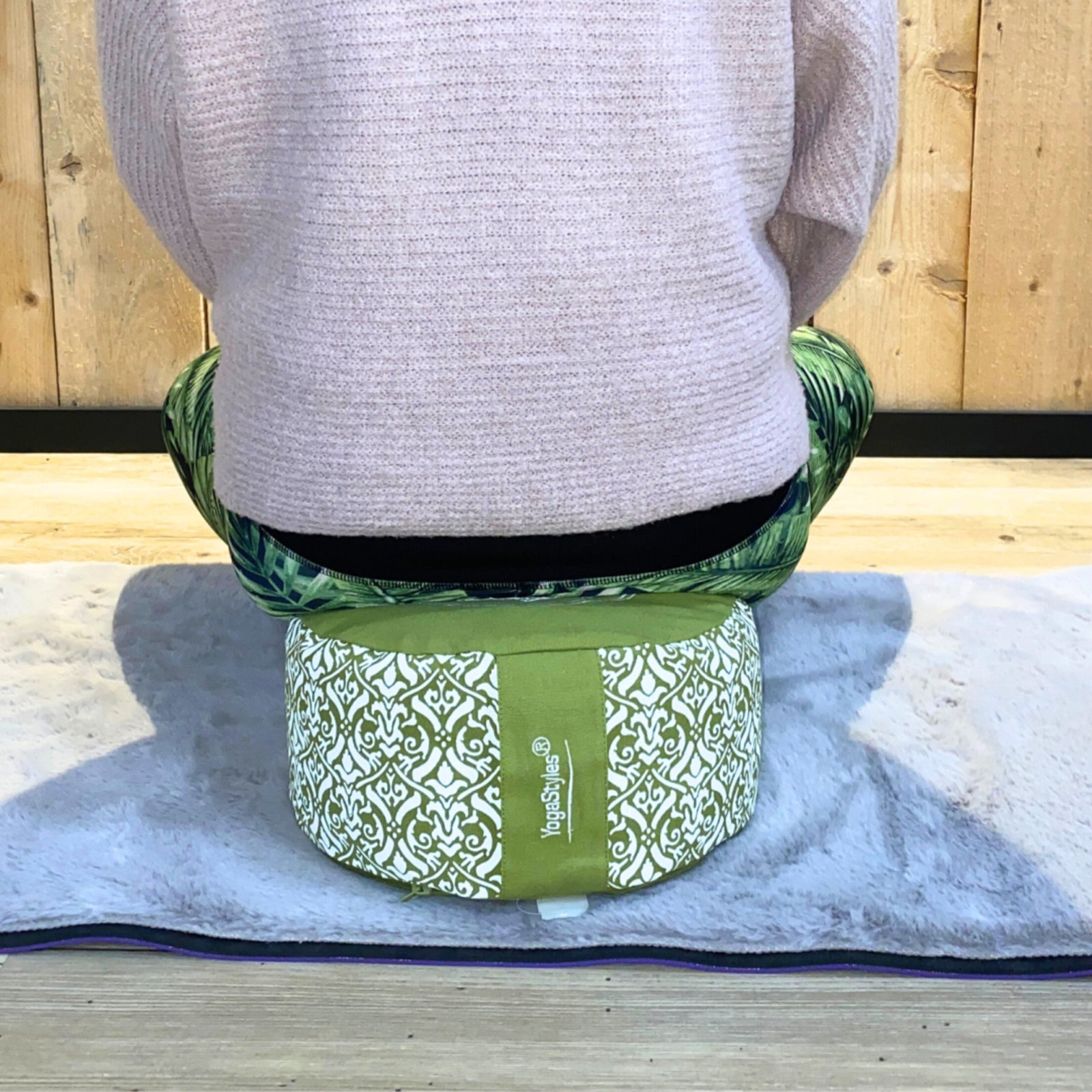 YogaStyles Meditatiekussen Design Groen