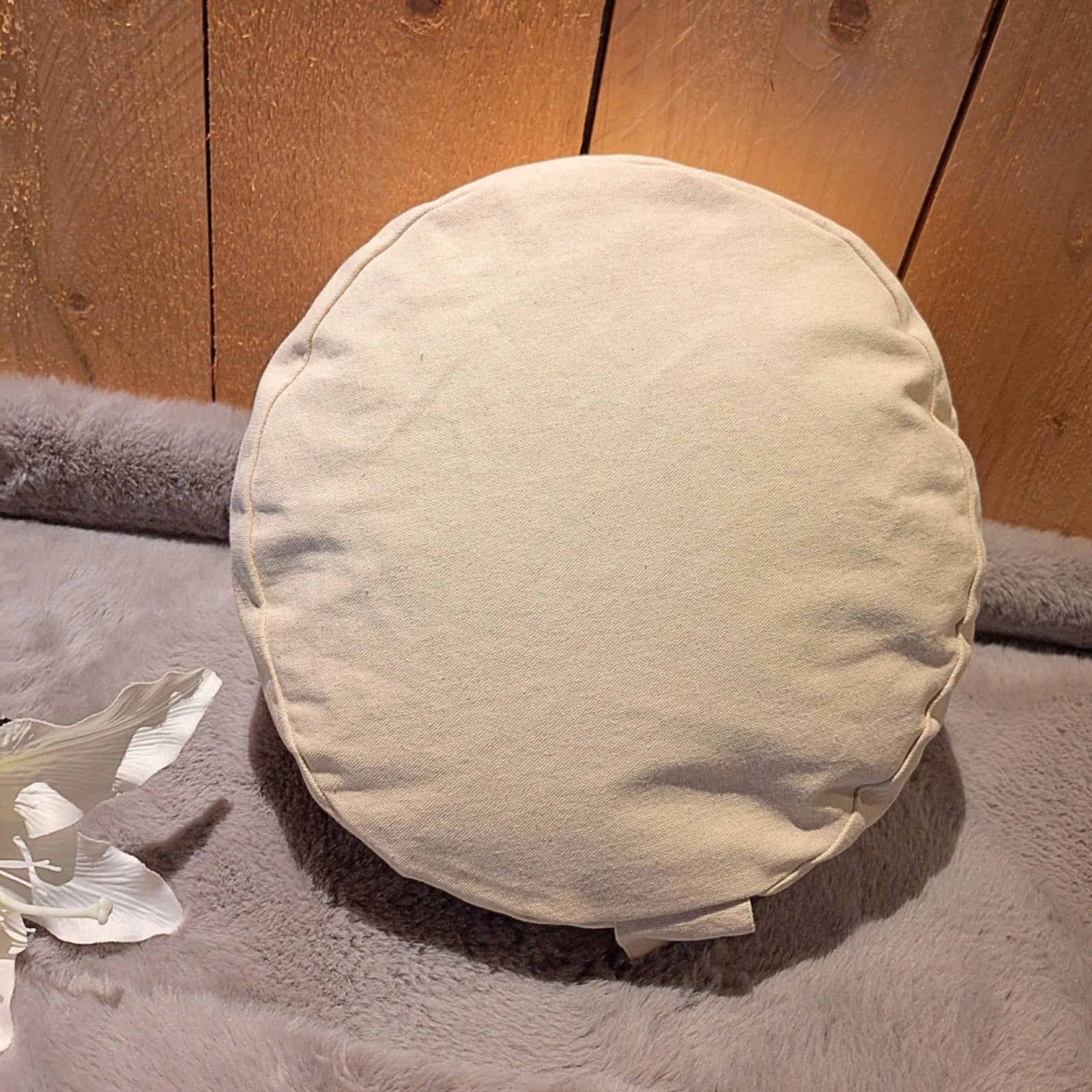 YogaStyles meditatiekussen Design XL creme naturel katoen