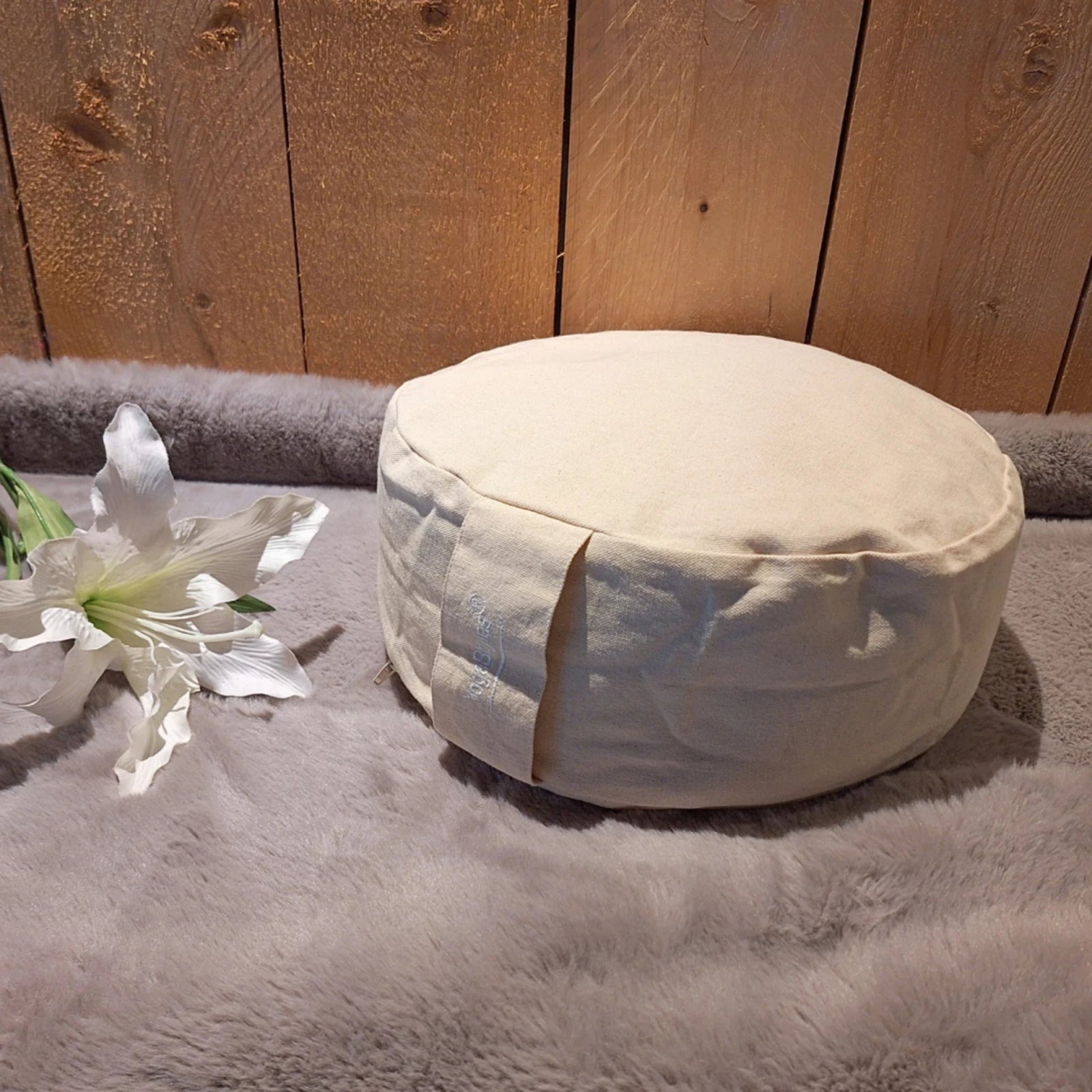YogaStyles meditatiekussen Design XL creme naturel katoen