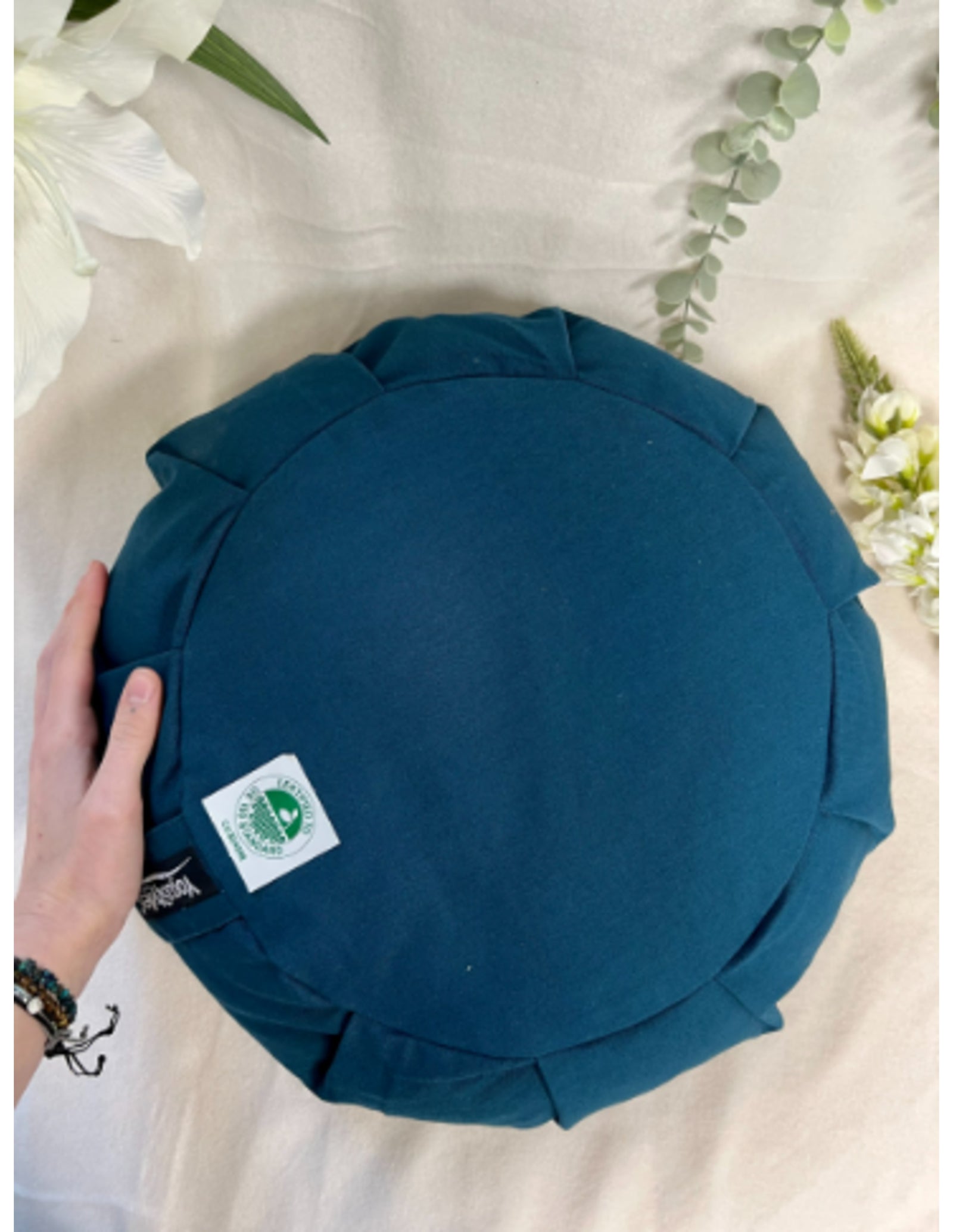 YogaStyles Meditatiekussen Organic Zafu Petrol
