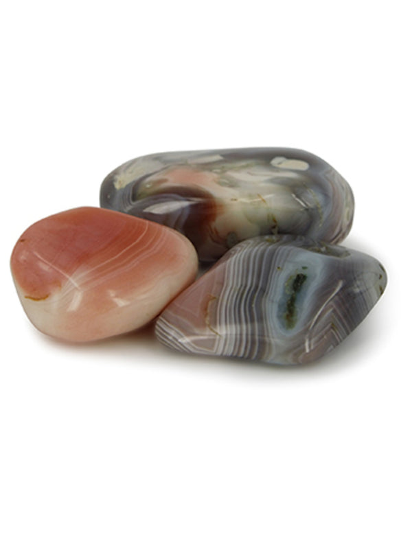 Agaat Botswana roze edelsteen trommelstenen (mt2-3), p/kg