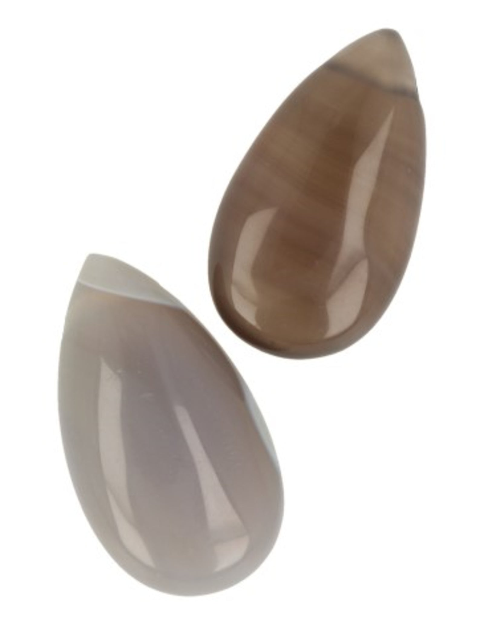 Agaat grijs edelsteen druppel hanger