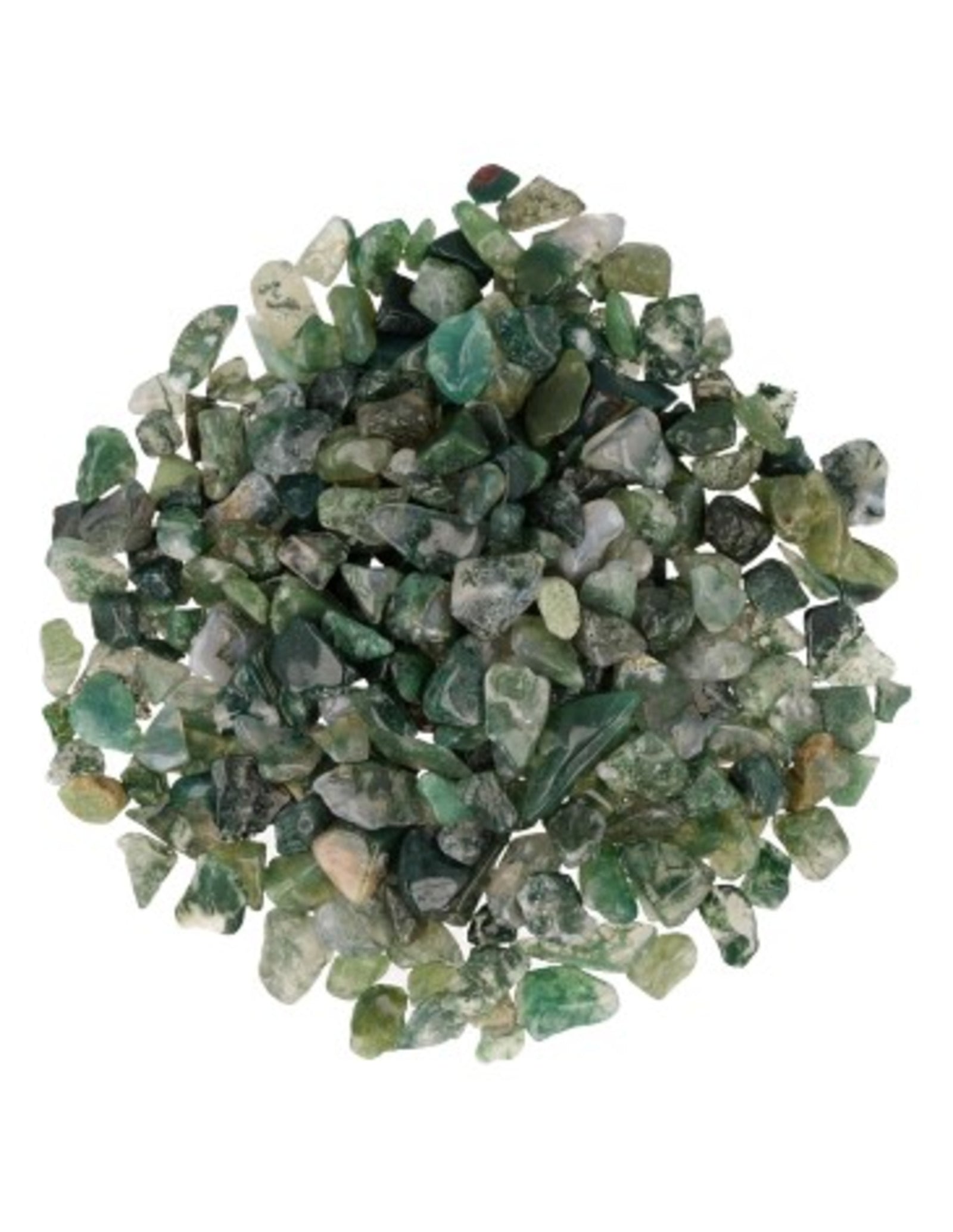 Agaat mos 250 gr. trommelstenen (mt1)