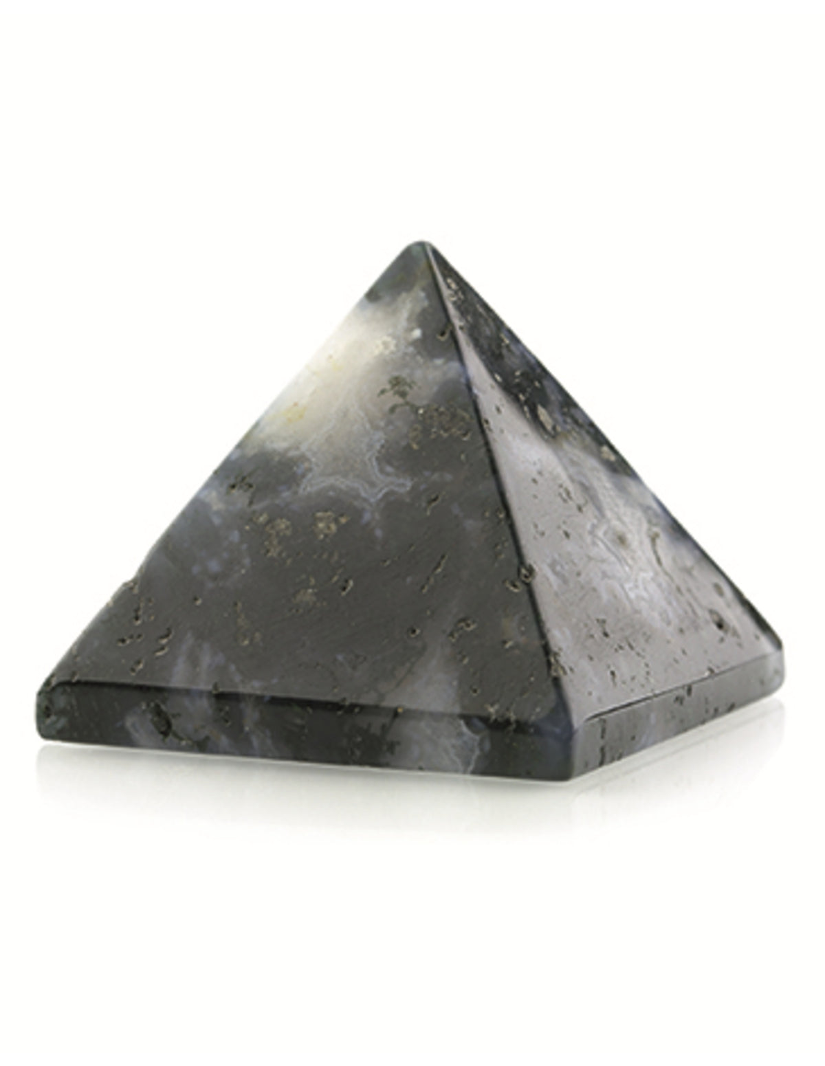 Agaat mos 35 mm edelsteen piramide