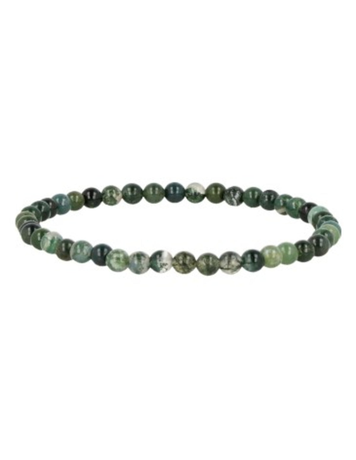 Agaat mos kralenarmband 4mm