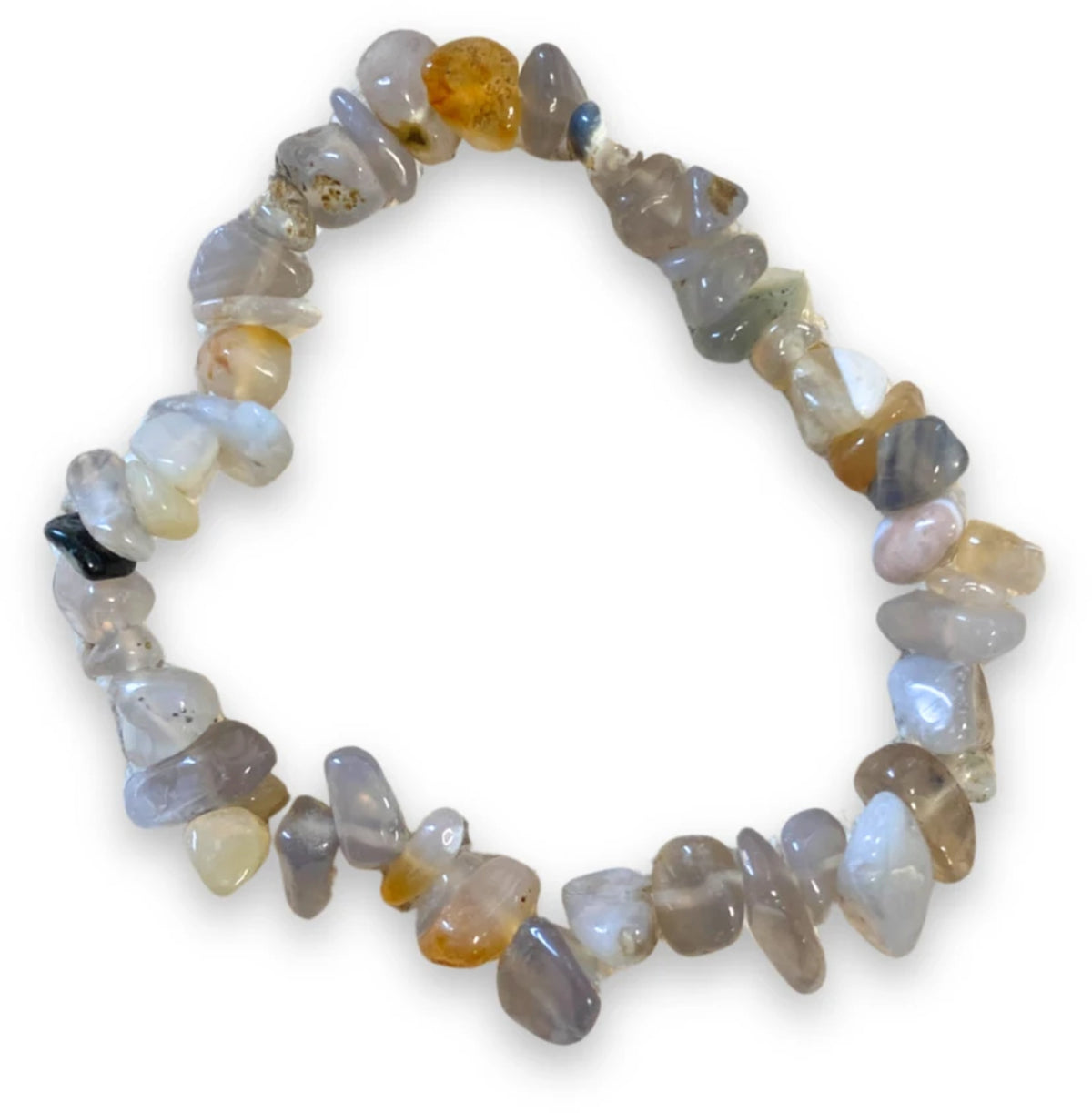 Agaat natuur splitarmband