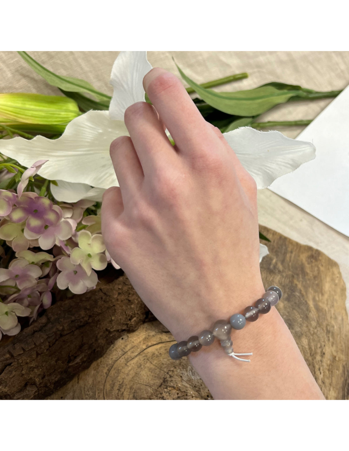 Agaat powerbead armband