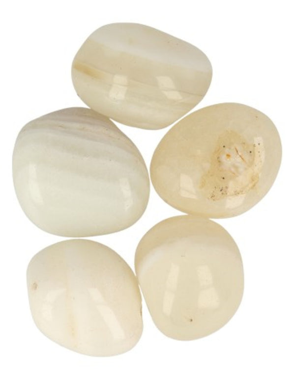 Agaat wit 50 gr. edelsteen trommelstenen (mt3)
