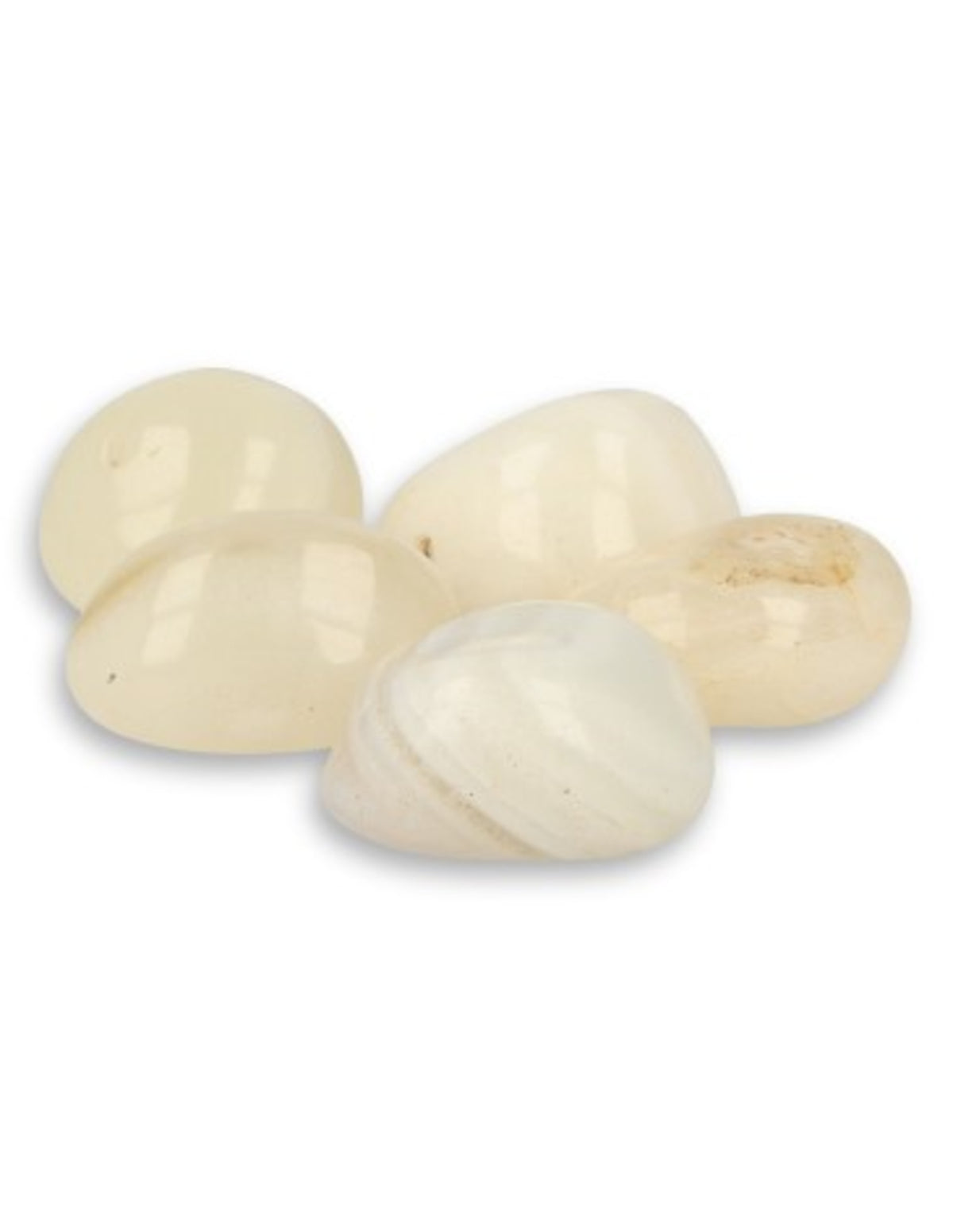 Agaat wit 50 gr. trommelstenen (mt3)