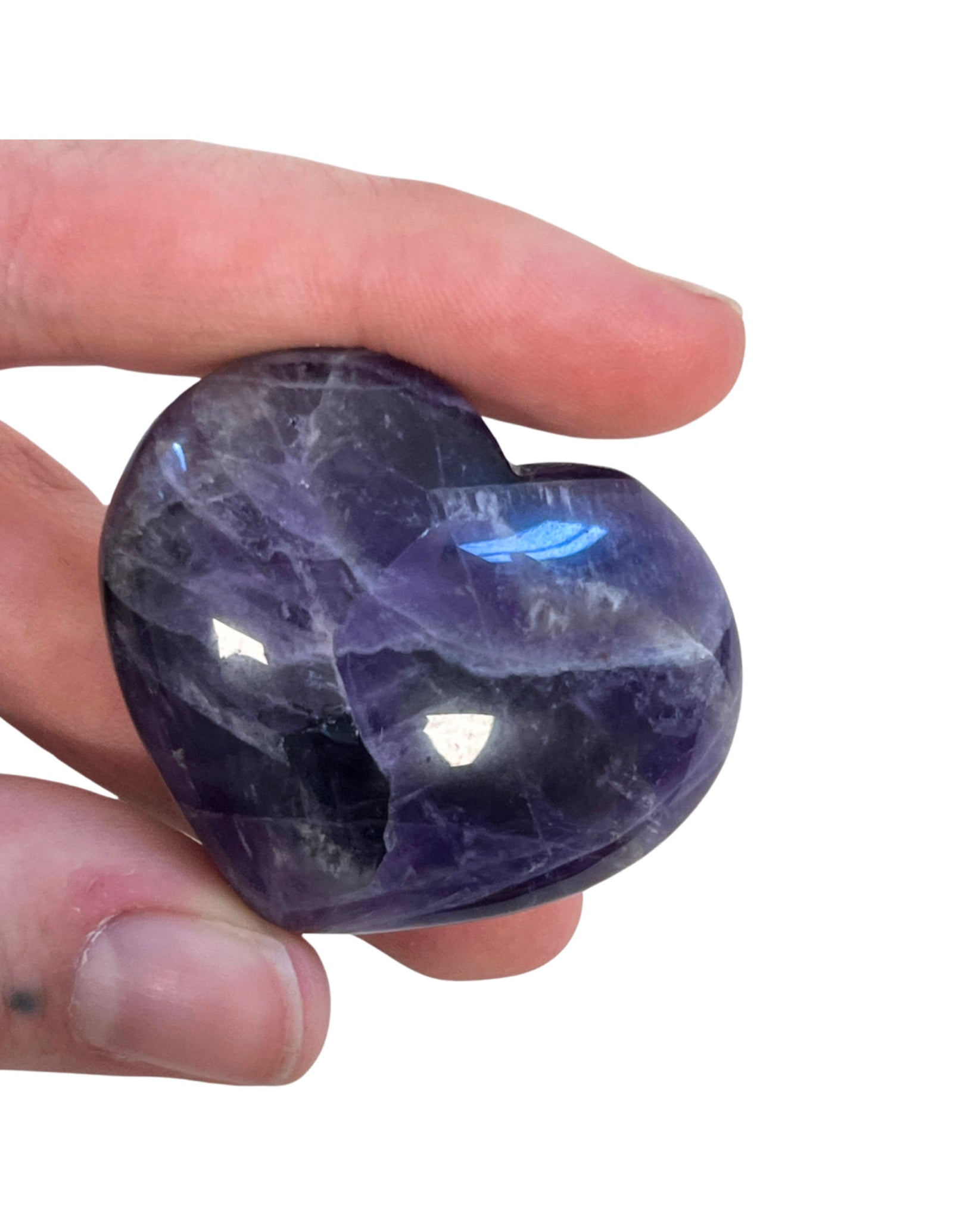 Amethist edelsteen hart 45 mm