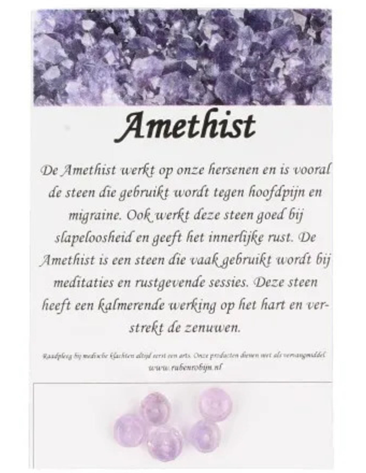 Amethist kralen facet 7mm - 5 st.