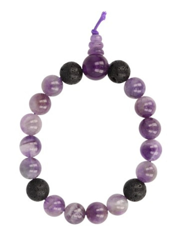 Amethist powerbead mannen edelsteen armband