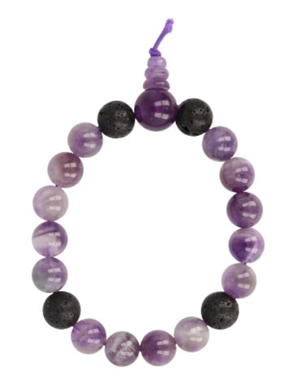 Amethist powerbead mannen - extra lange armband