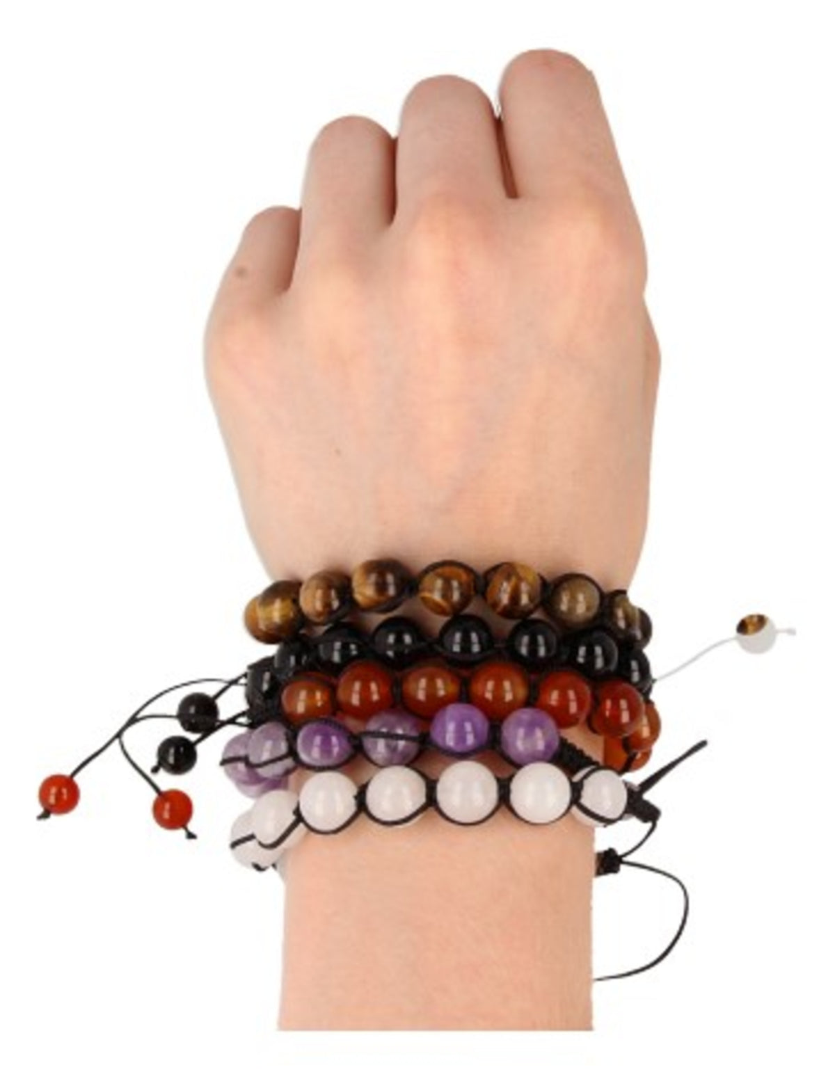 Amethist shamballa armband 10 mm