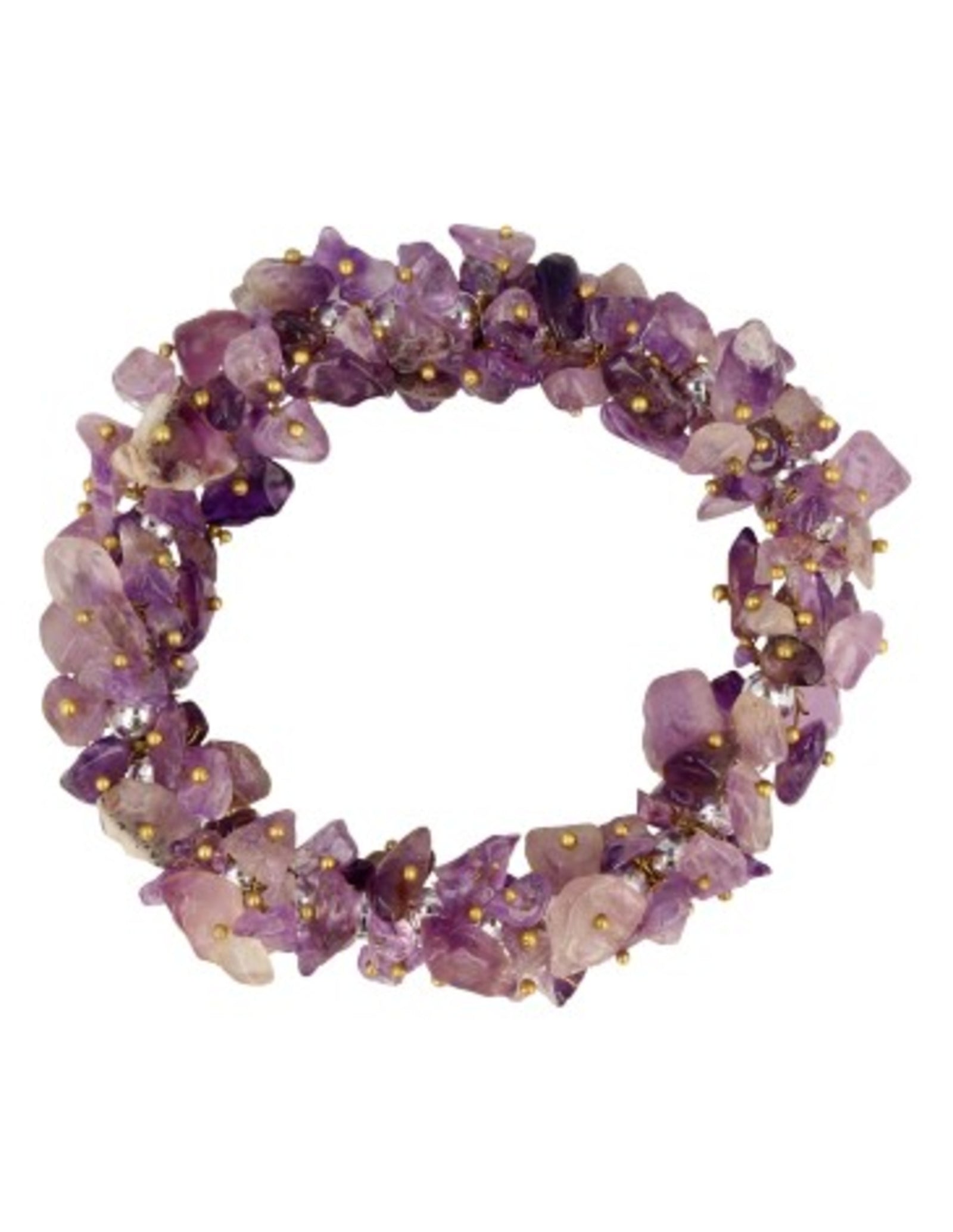 Amethist splitarmband cluster