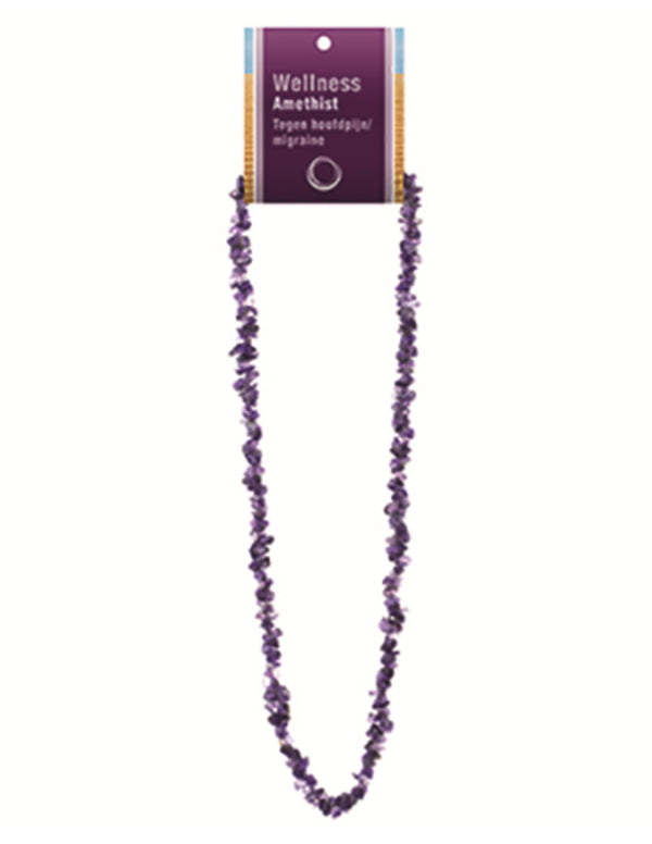 Amethist edelsteen splitketting