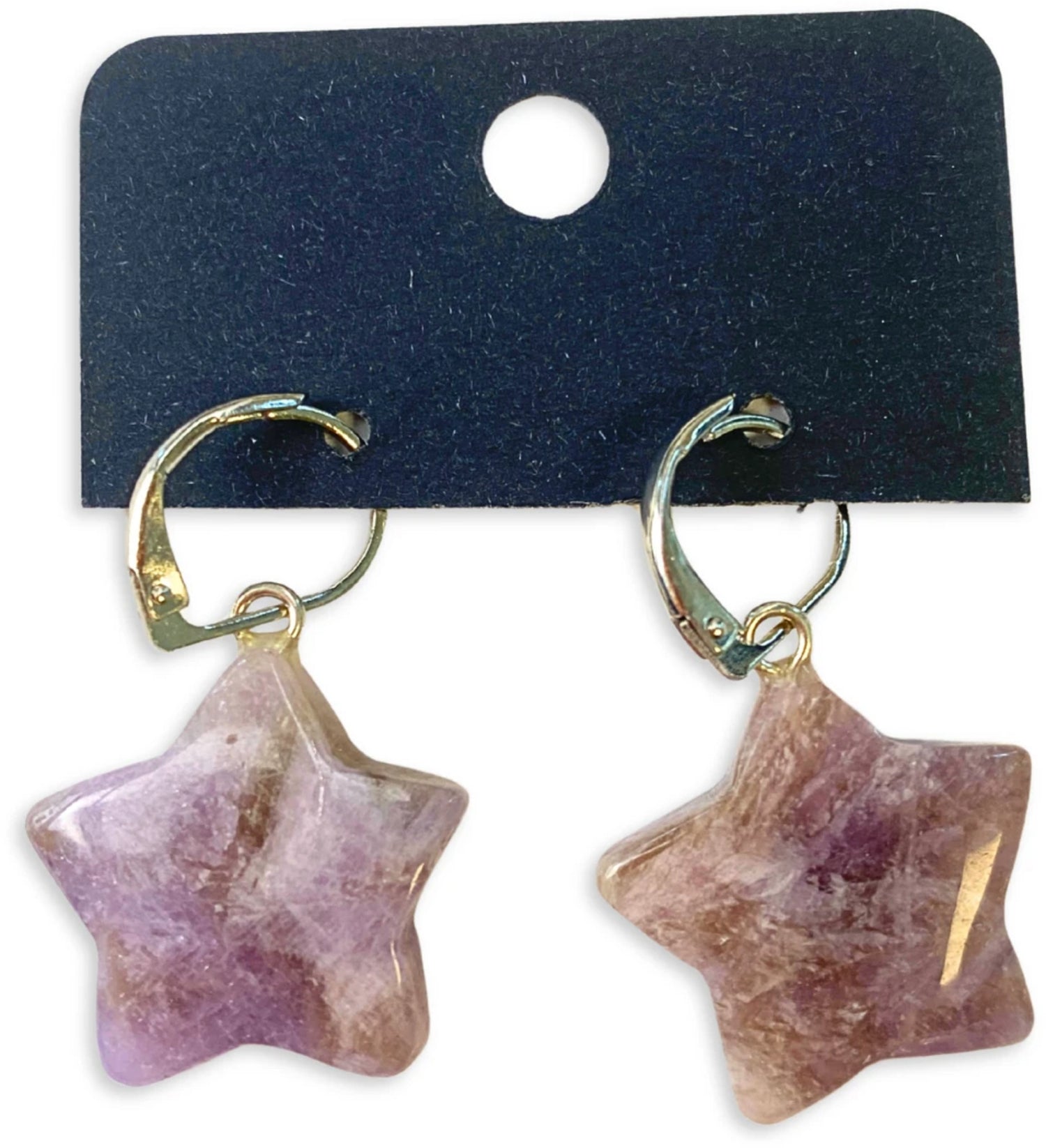Amethist ster oorbellen - fashion jewelry