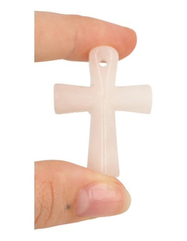 Roze kwarts edelsteen Ankh hanger