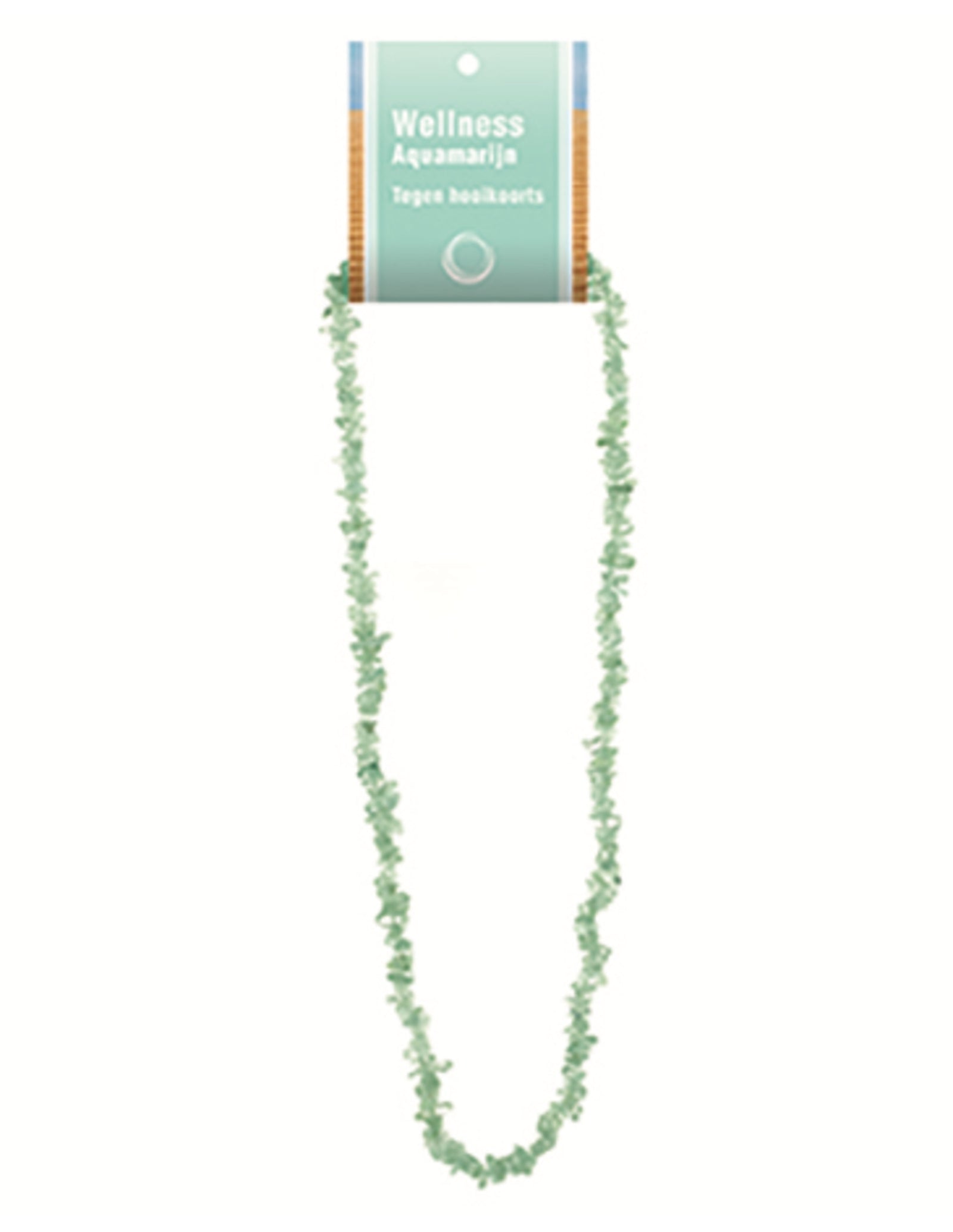 Aquamarijn splitketting + kaart