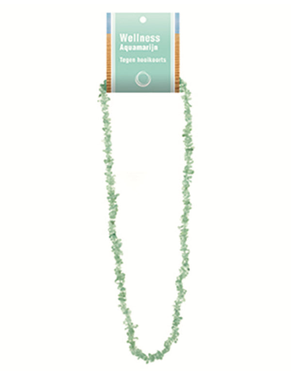 Aquamarijn edelsteen splitketting