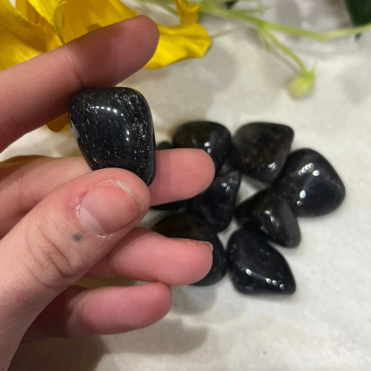 Aventurijn blauw trommelstenen 100 gr. (mt3)