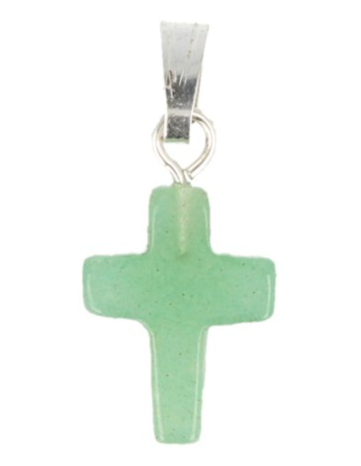 Aventurijn groen kruis hanger 14 mm