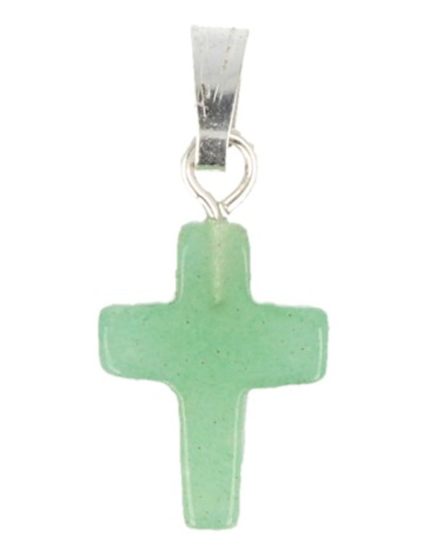Aventurijn groen kruis hanger 14 mm