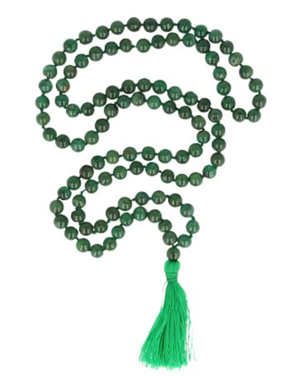 Aventurijn groen mala edelsteen ketting