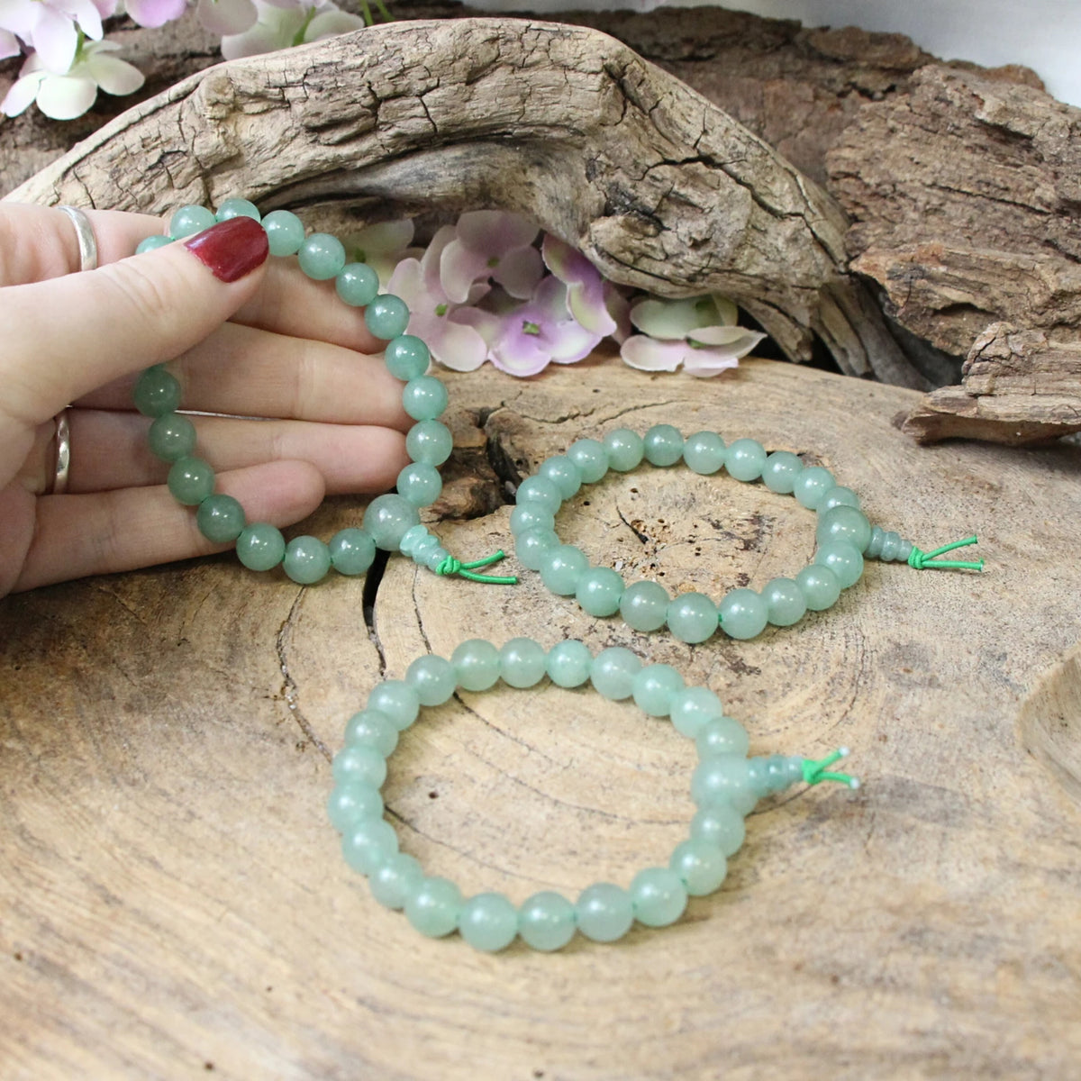 Aventurijn groen powerbead armband
