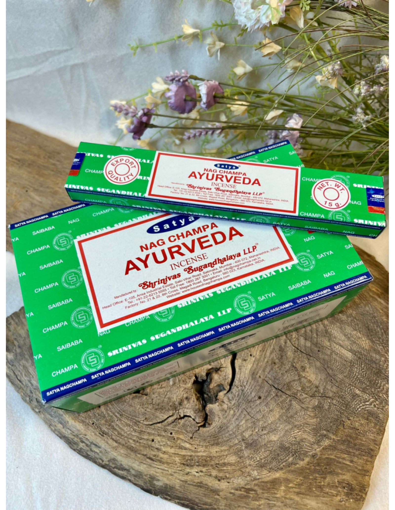 Ayurveda wierook Satya 15 grams - doos van 12 st.