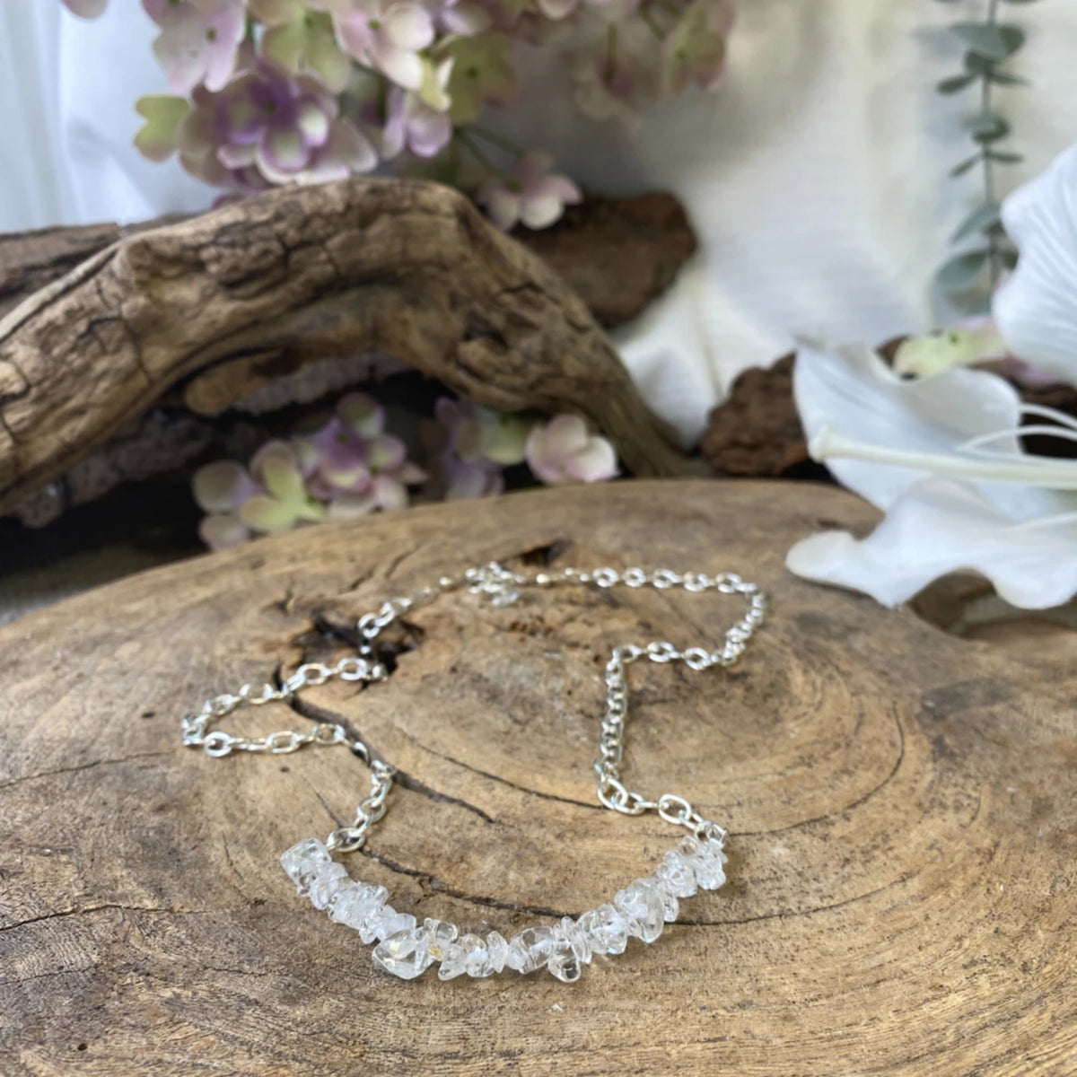 Bergkristal bar ketting