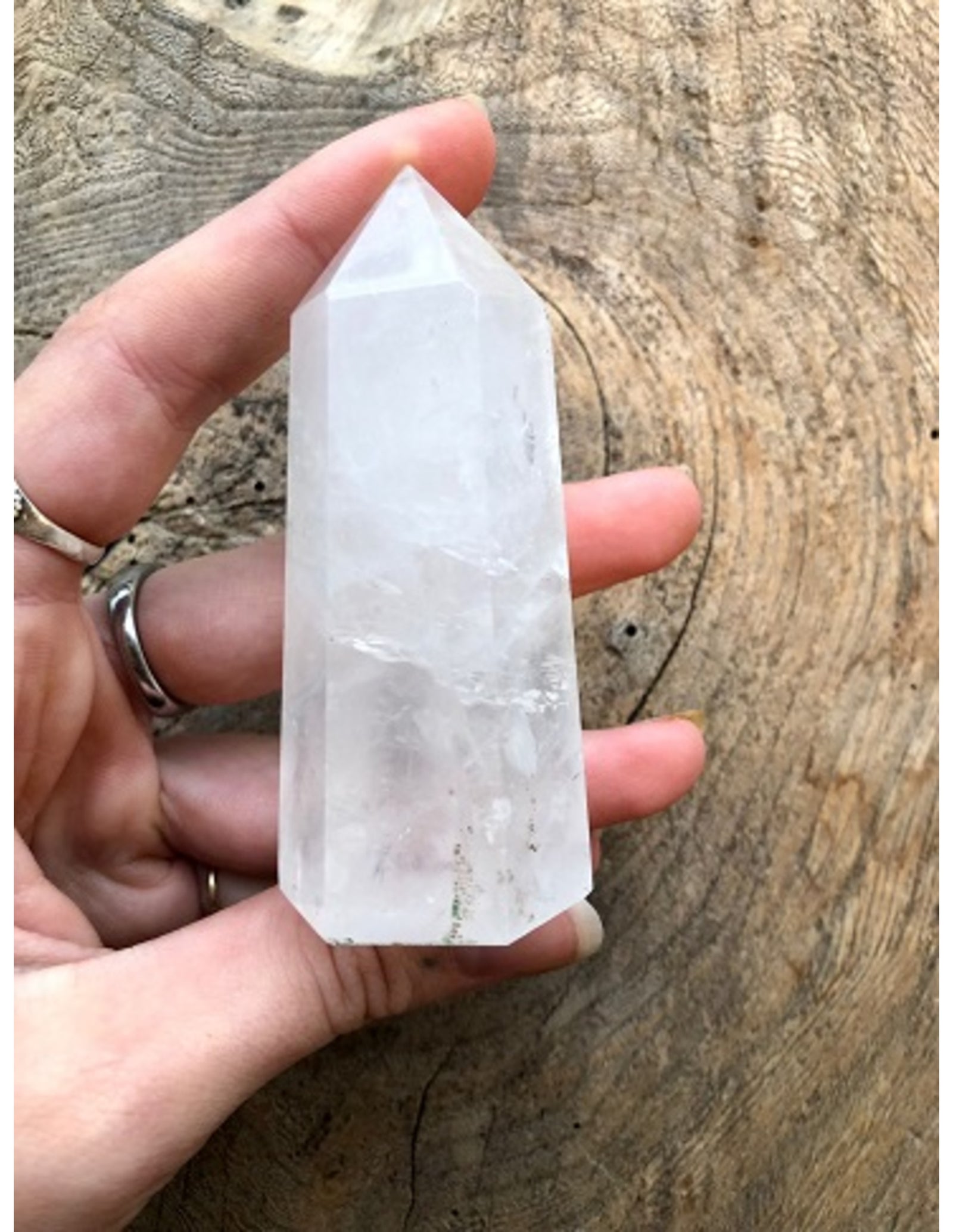 Bergkristal edelsteen punt 7-8 cm